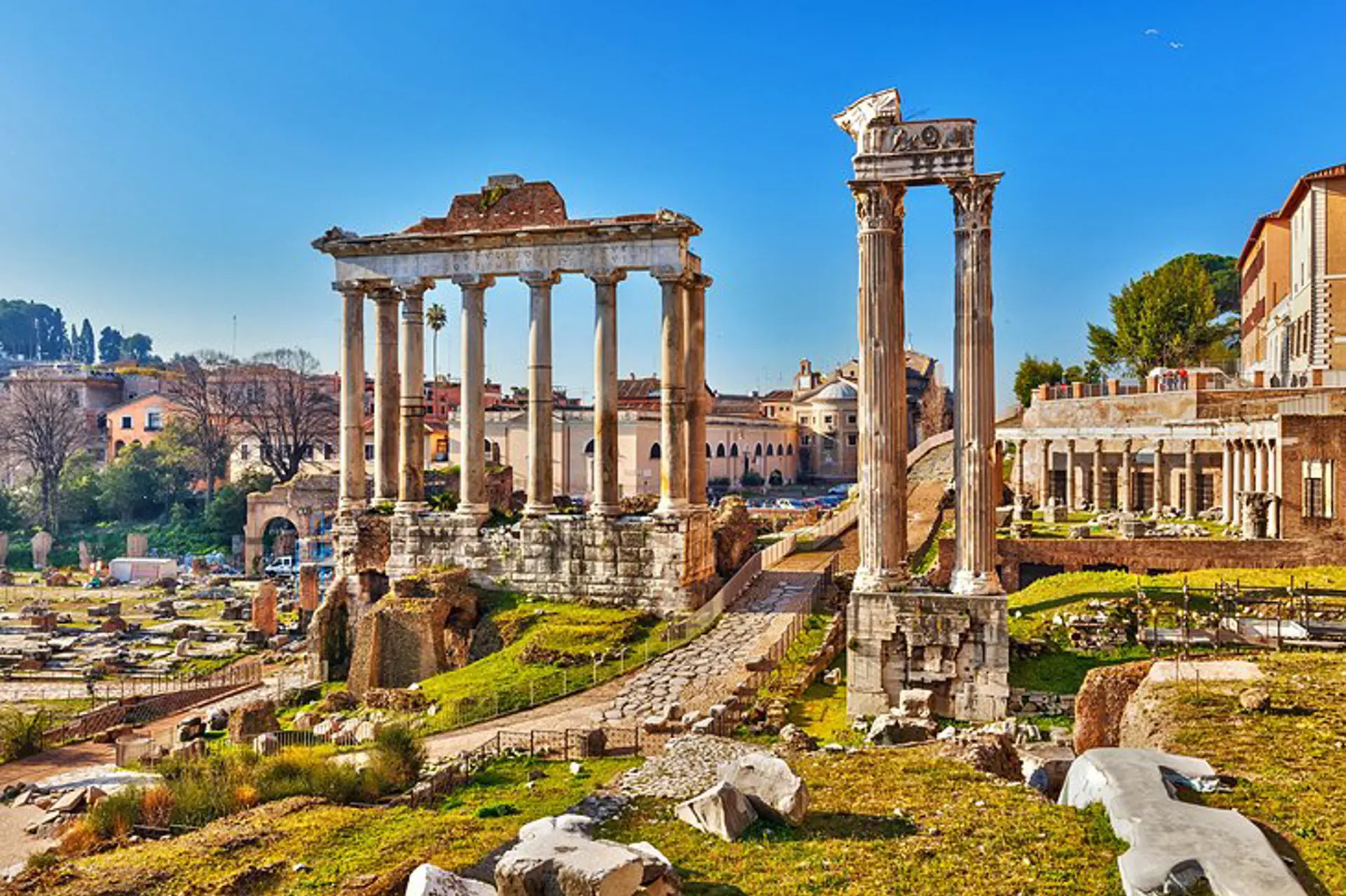 Italy Rome Roman Forum Overview