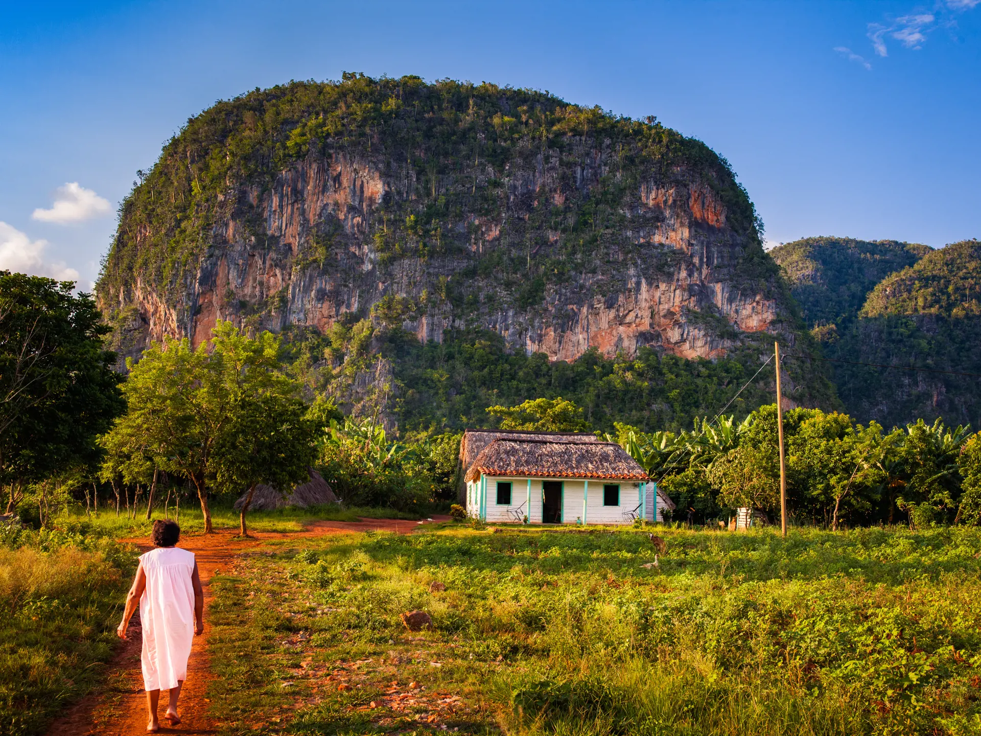 shutterstock_401979091 A local woman returning back to her farm in front of a mogotes in Vinales Valley, Cuba.jpg
