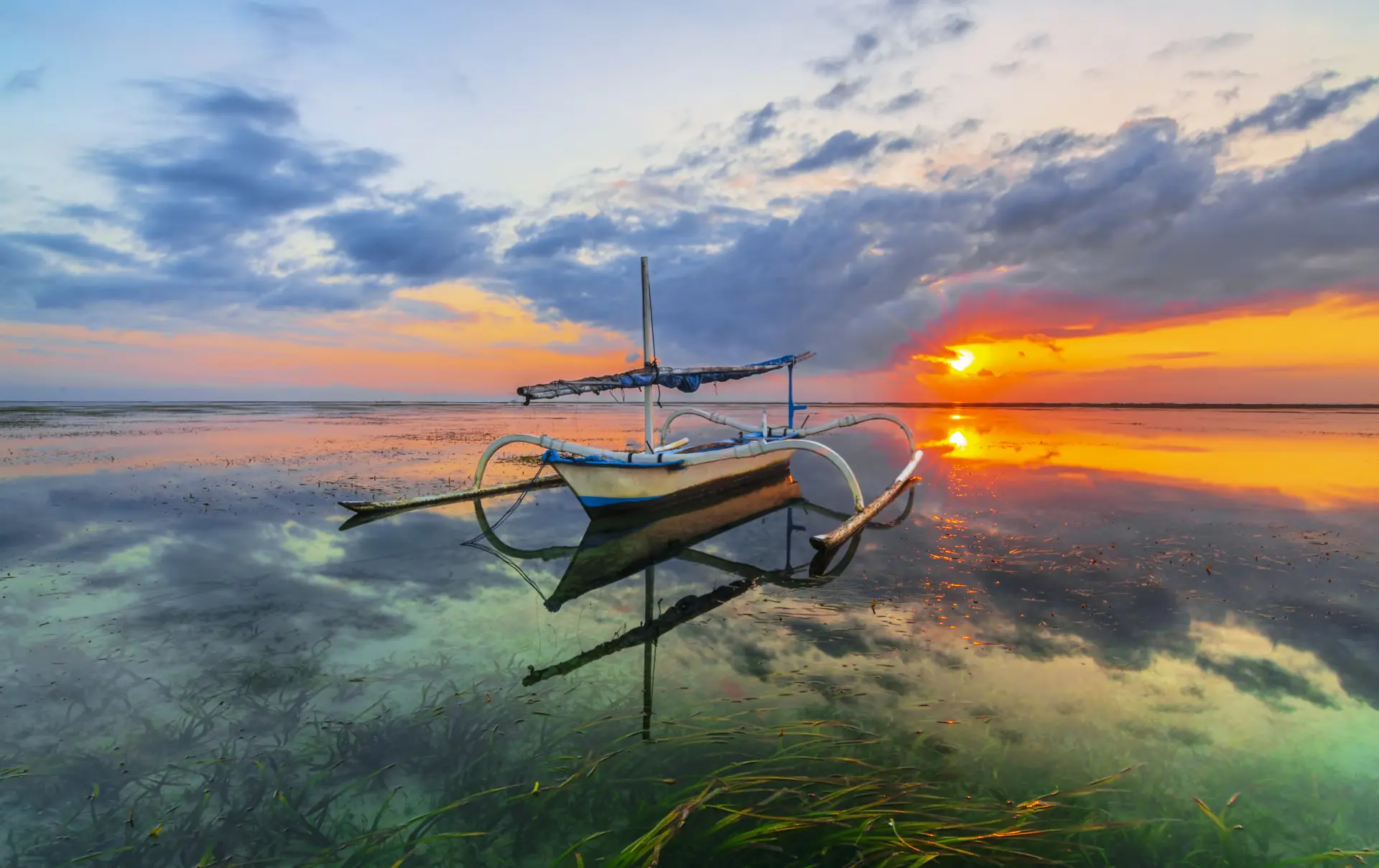 Morning Reflektion at Sanur Beach Island Bali by making Jukung a Point Of Interest.jpg