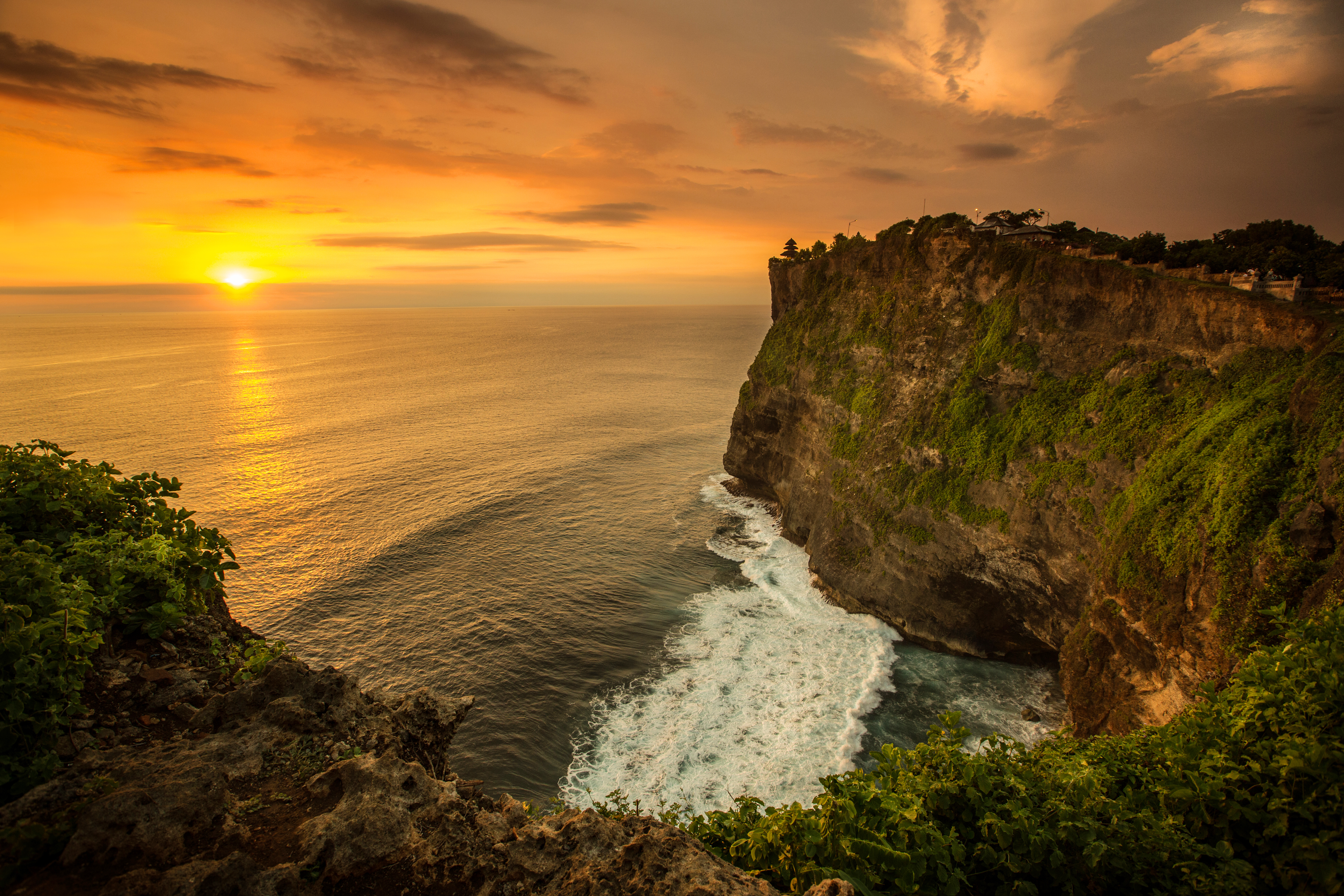 Beautiful Sunset at Uluwatu temple, Bali Indonesia.jpg