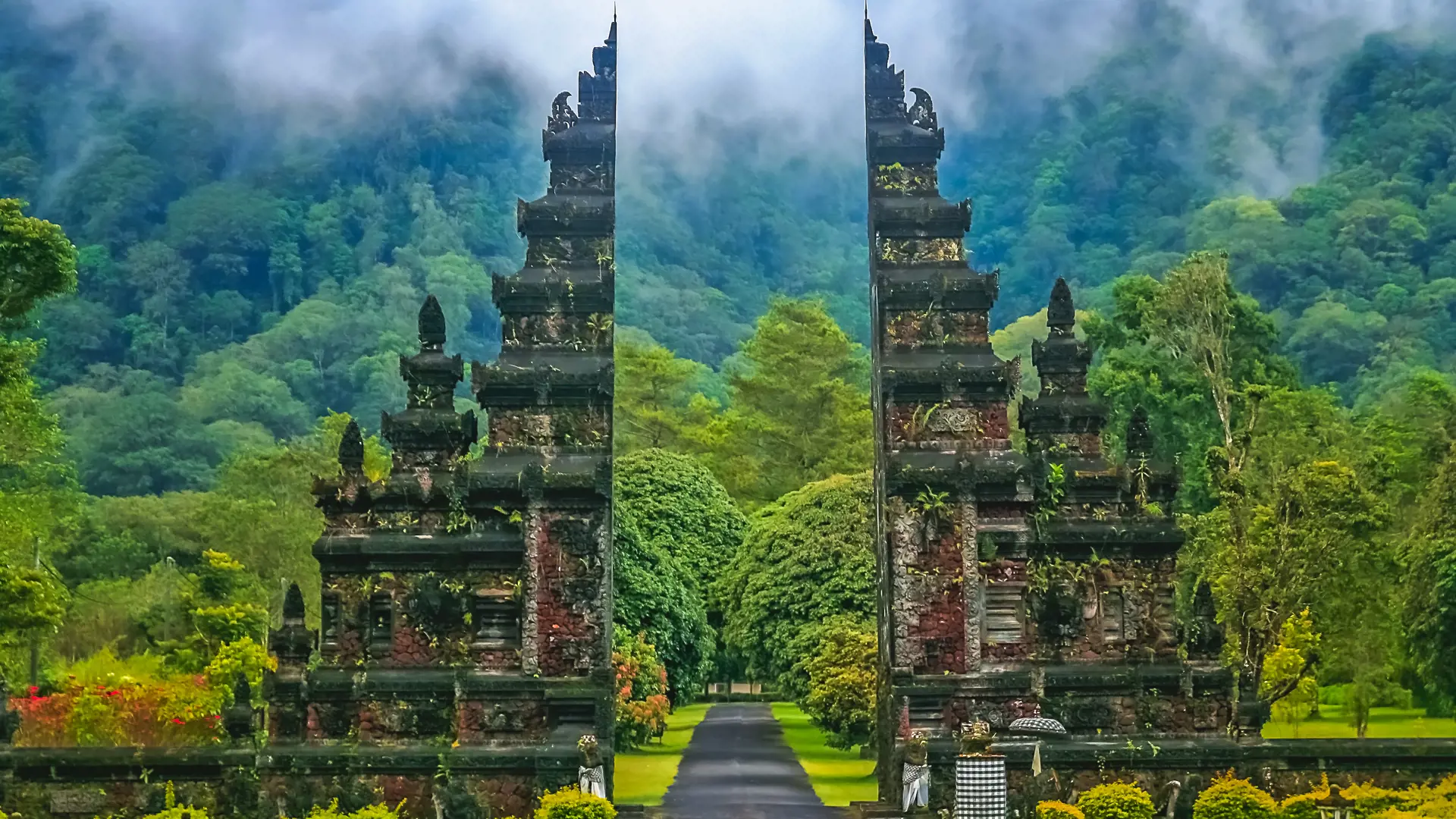 Gates to one of the Hindu temples in Bali in Indonesia.jpg