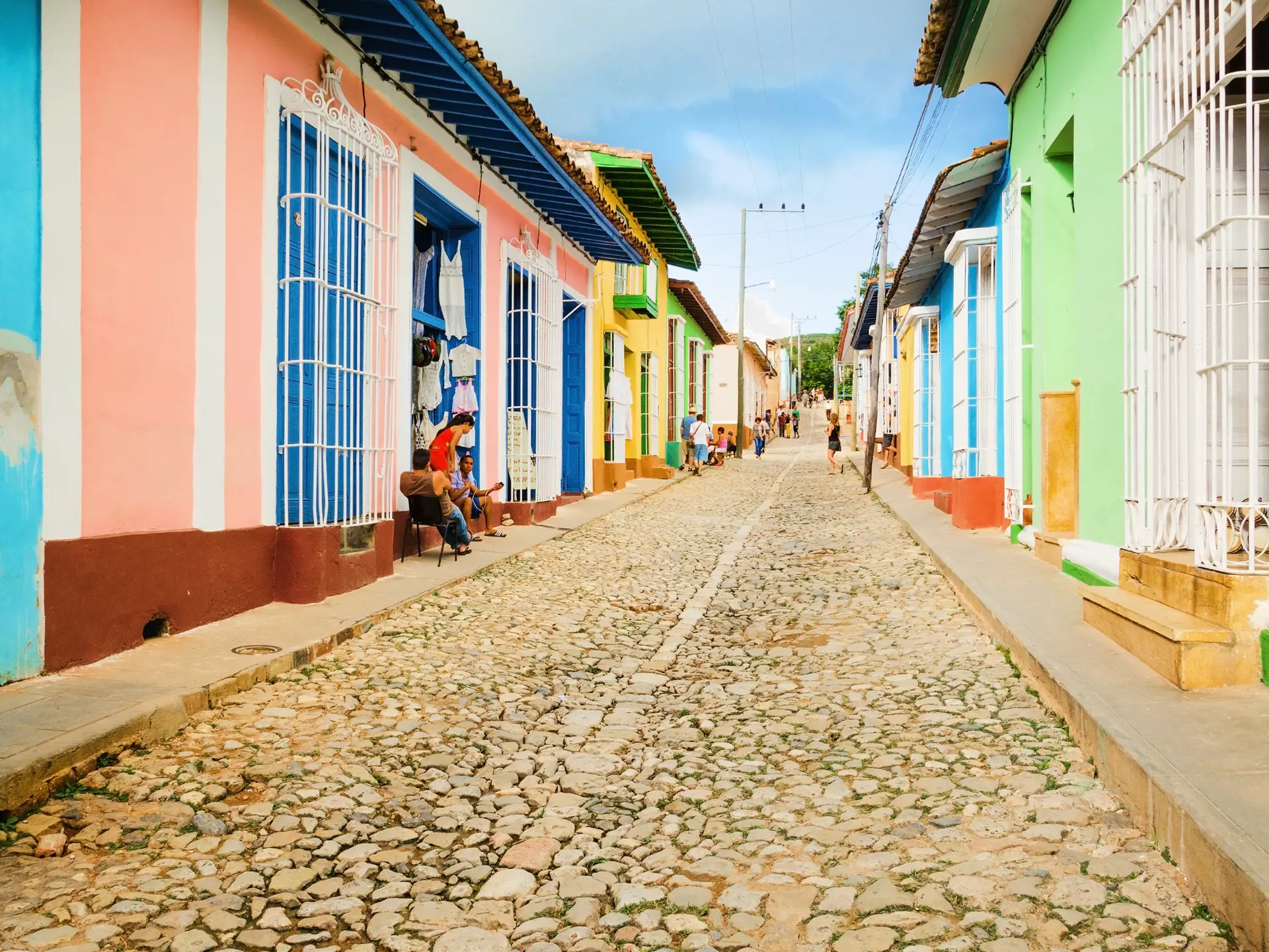 Colorful traditional houses in the colonial town of Trinidad in Cuba.jpg