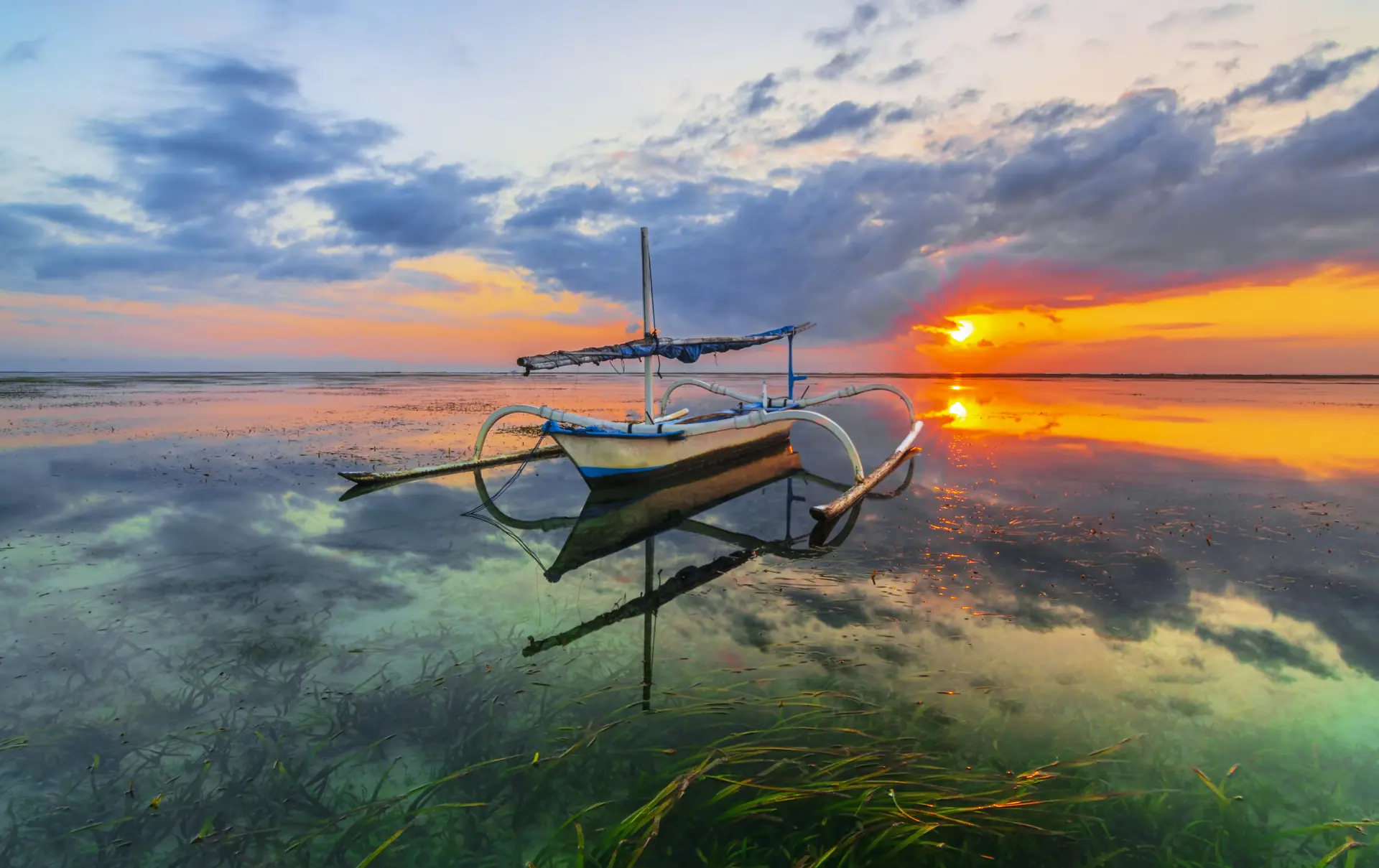 Morning Reflektion at Sanur Beach Island Bali by making Jukung a Point Of Interest.jpg (1)