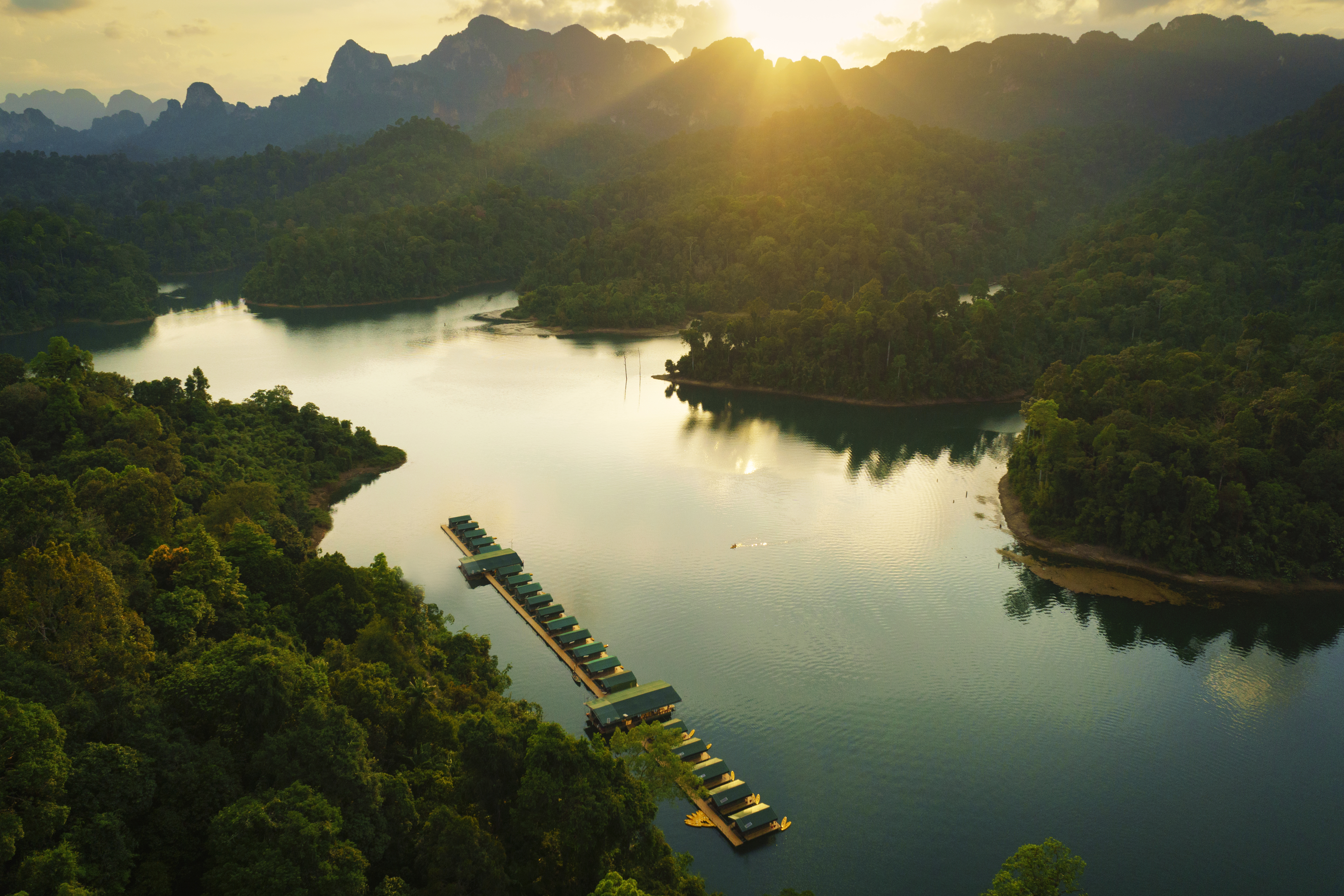 l1 Elephant Hills Rainforest Camp Cheow Larn Lake Khao Sok National Park Thailand at sunset.jpg