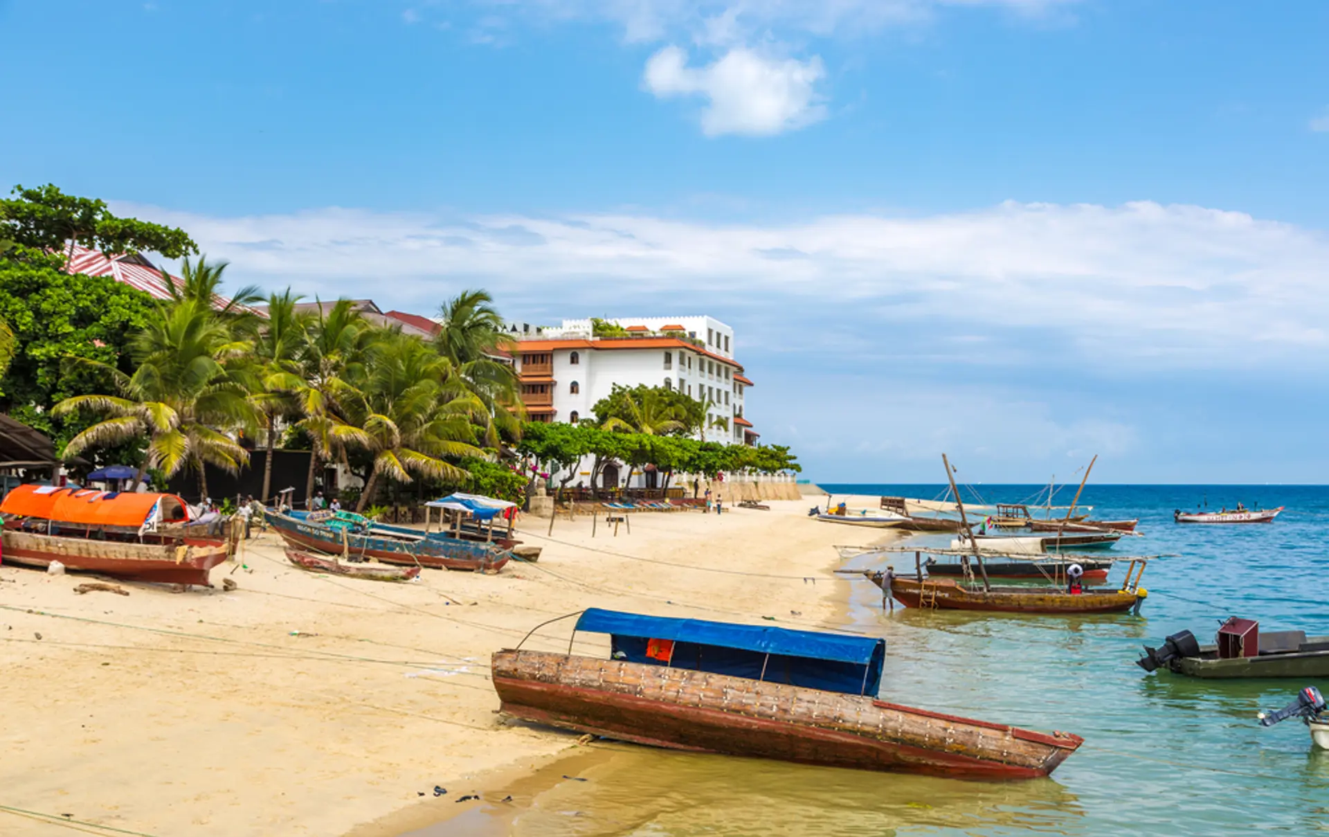 Stopne Town Små Både Til Prison Island Udflugt