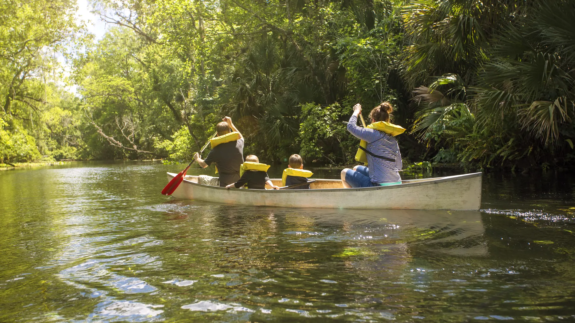 CRYSTAL RIVER - i kano kommer du hurtigt væk fra de andre turister og tæt på dyrene omkring Crystal River, Check Point Travel