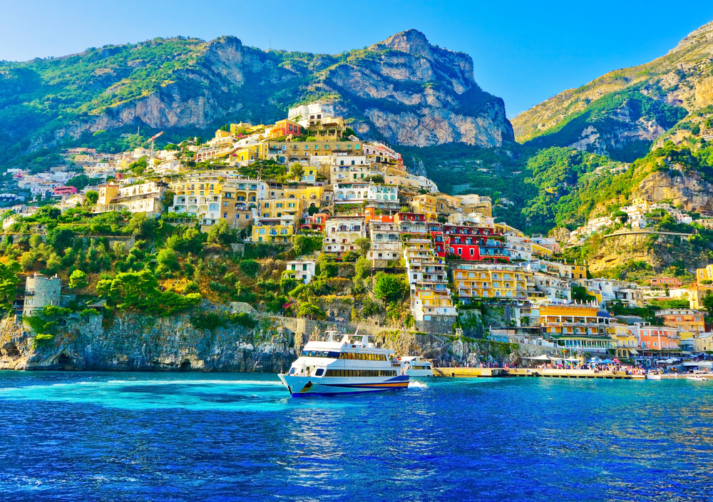 Tag på bådtur til kystbyen Positano