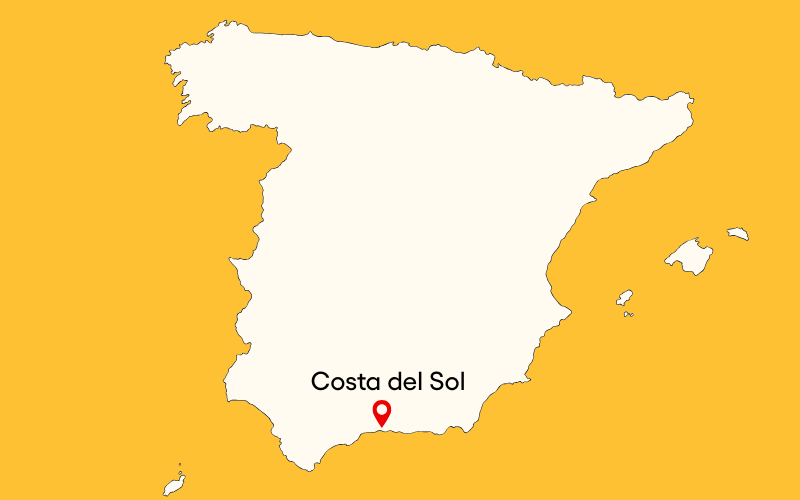 Costa Del Sols Placering På Kort