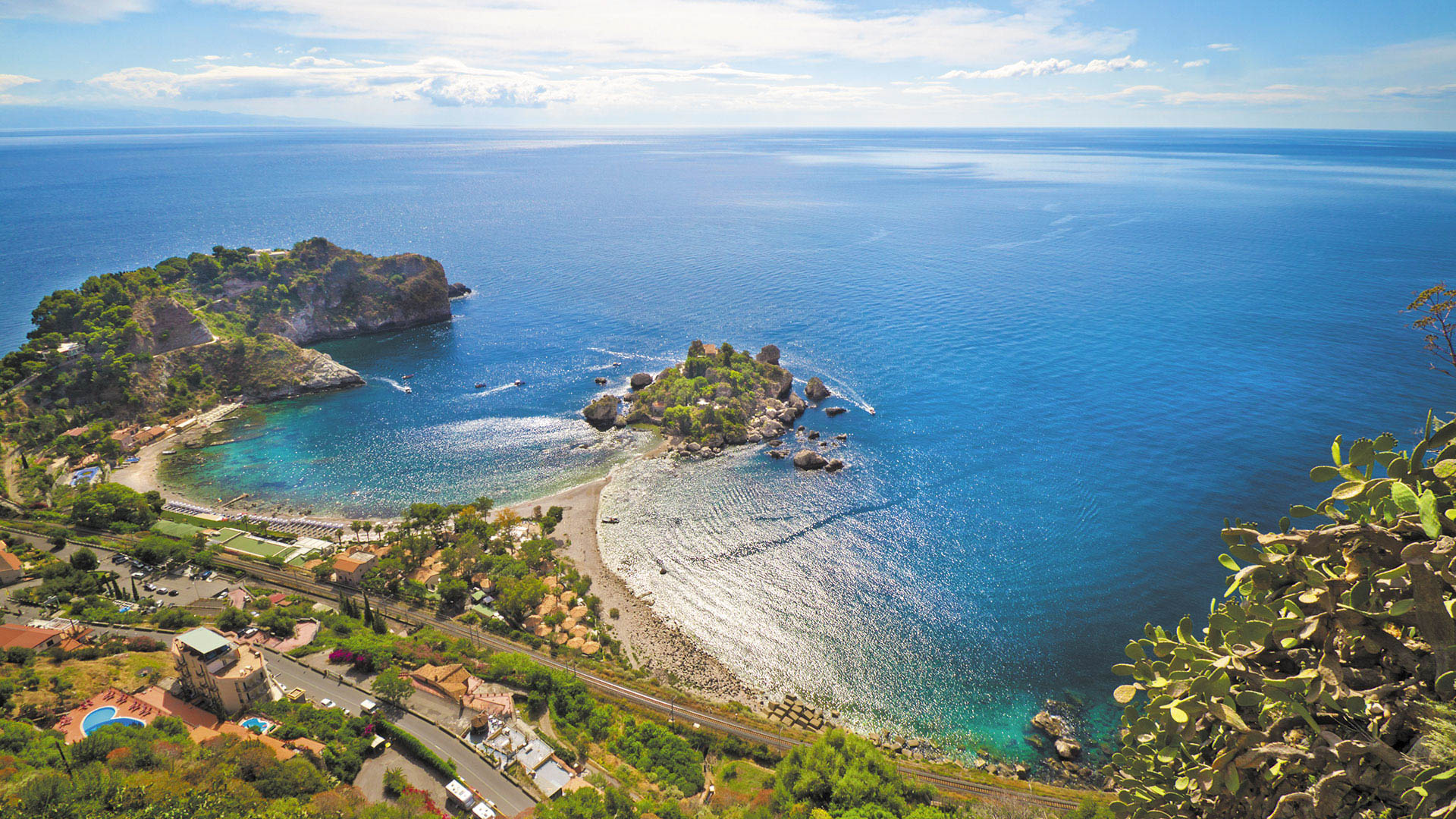 Italien Sicilien Kysten Taormina