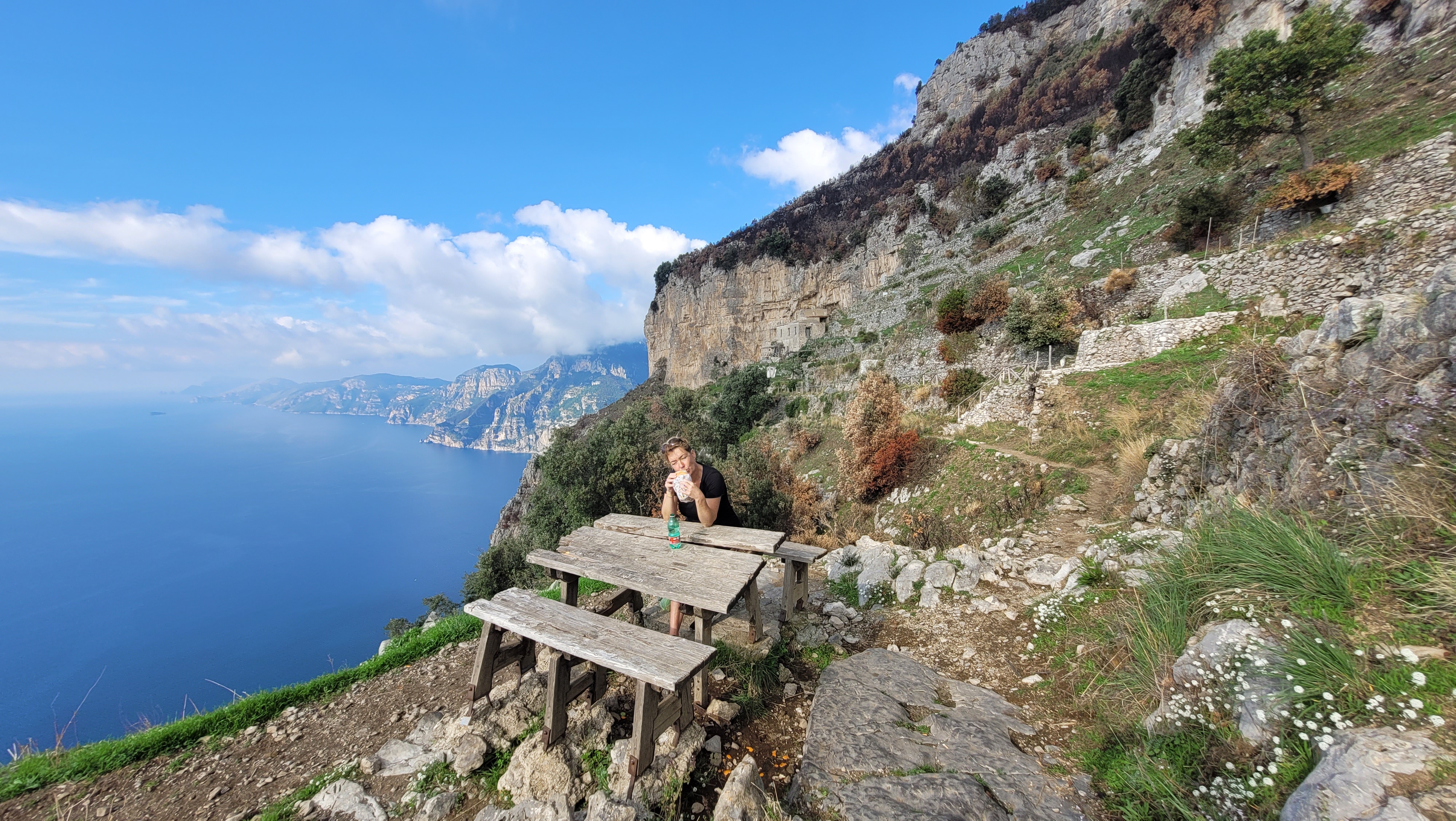 Dorte fra CPT holder frokoststop på Gudernes Sti