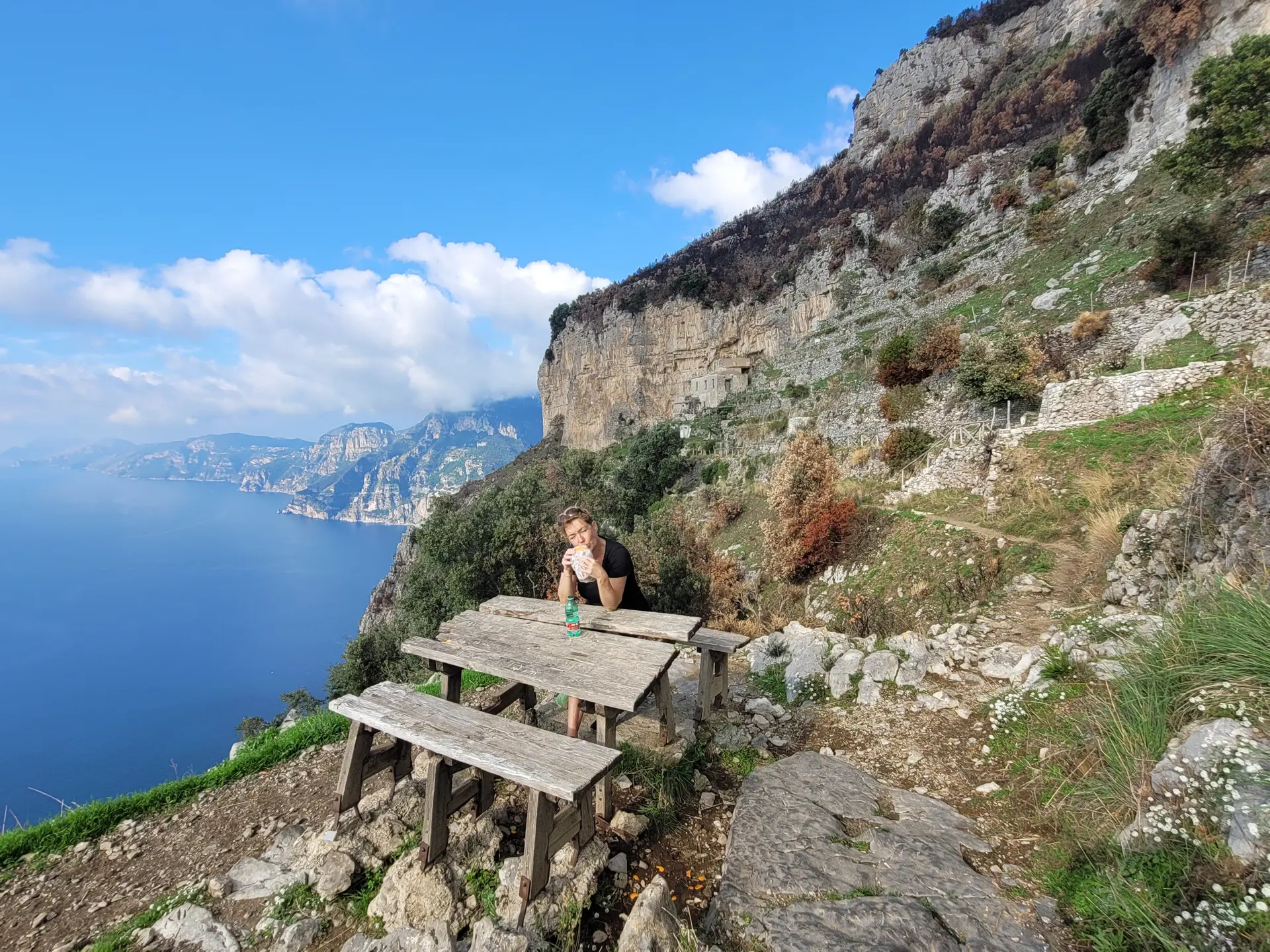 Dorte fra CPT holder frokoststop på Gudernes Sti