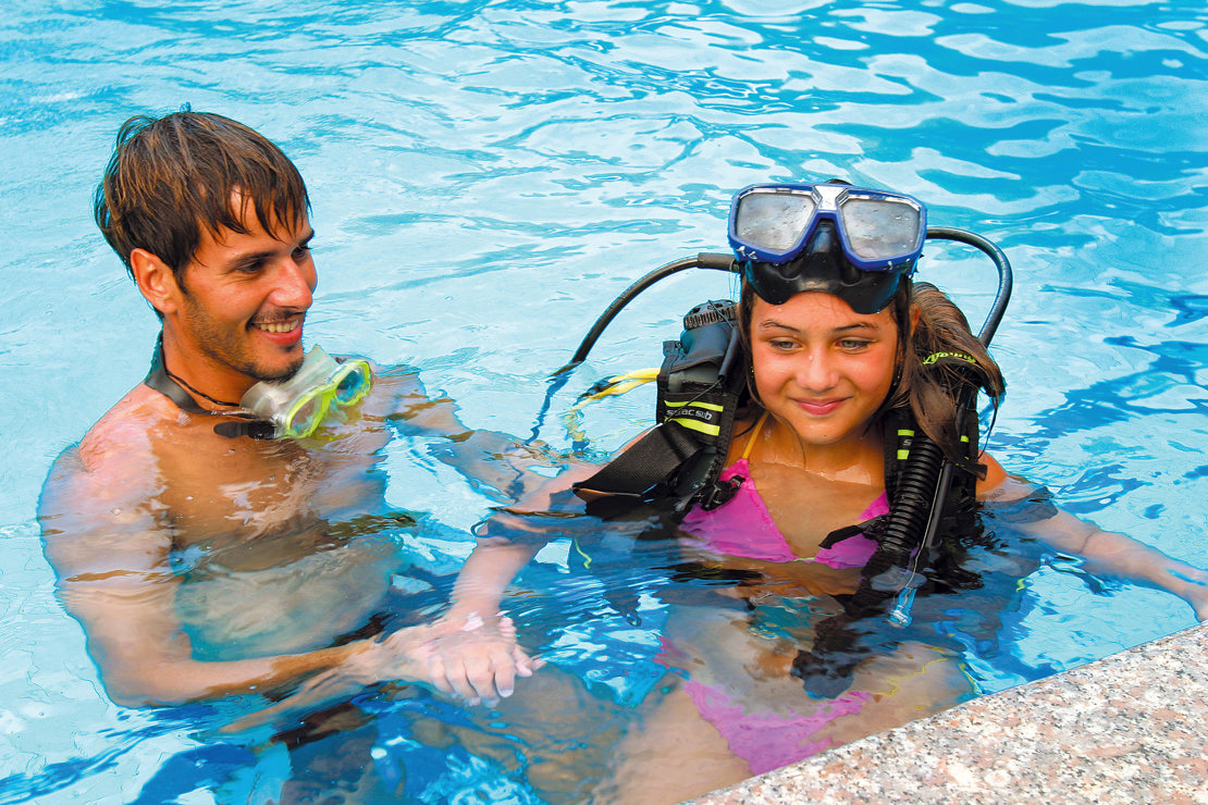 I har mulighed for at tage et dykkerkursus på Hotel Club Saraceno