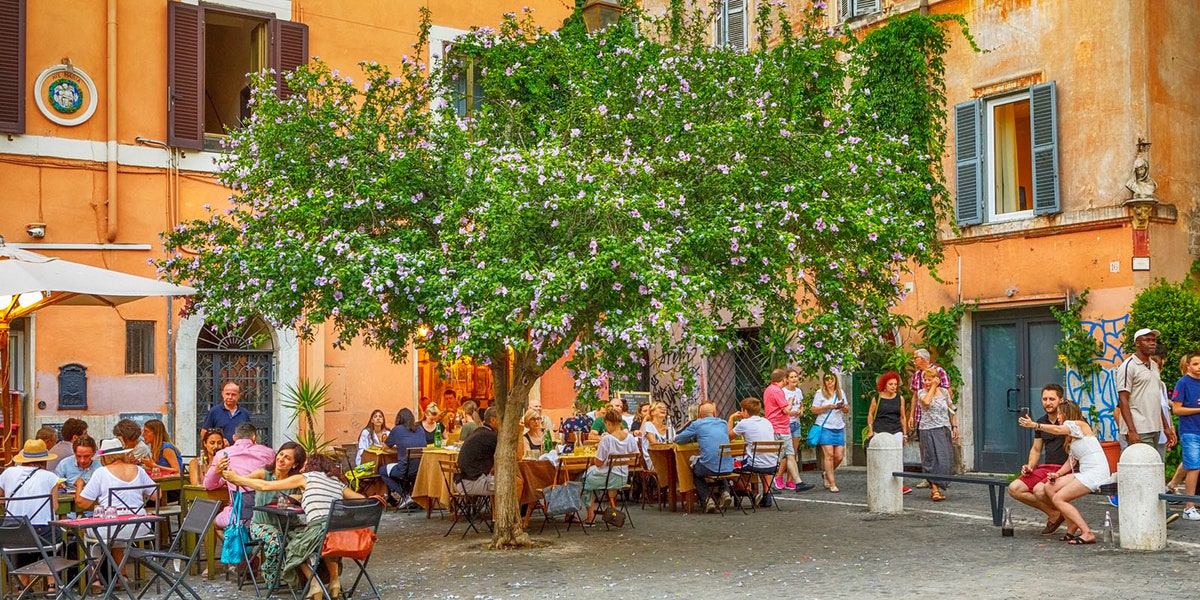 Trastevere er et godt sted til en frokost efter en tur i Vatikanet