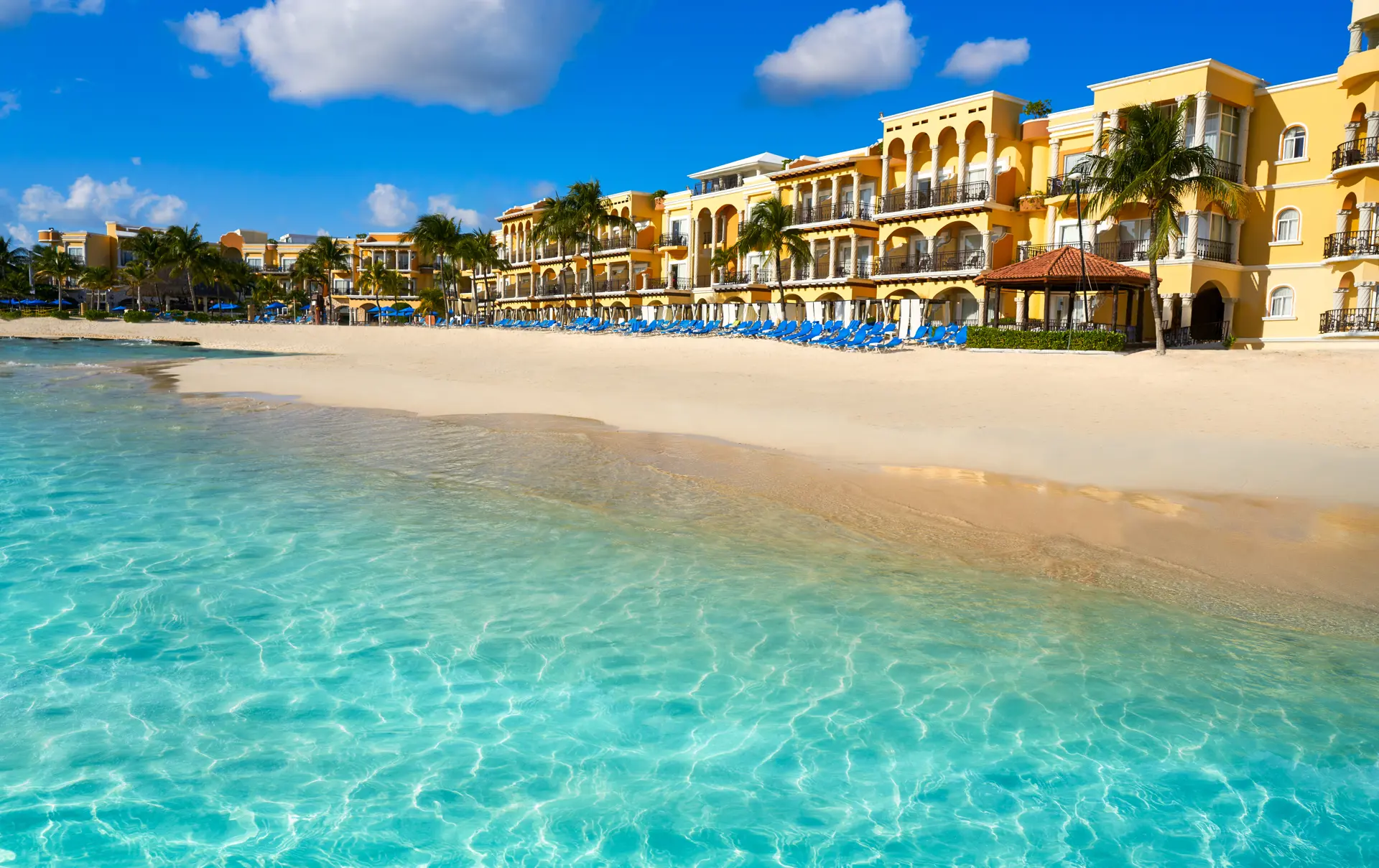 Shutterstock 740945026 Playa Del Carmen Beach In Riviera Maya Caribbean At Mayan Mexico
