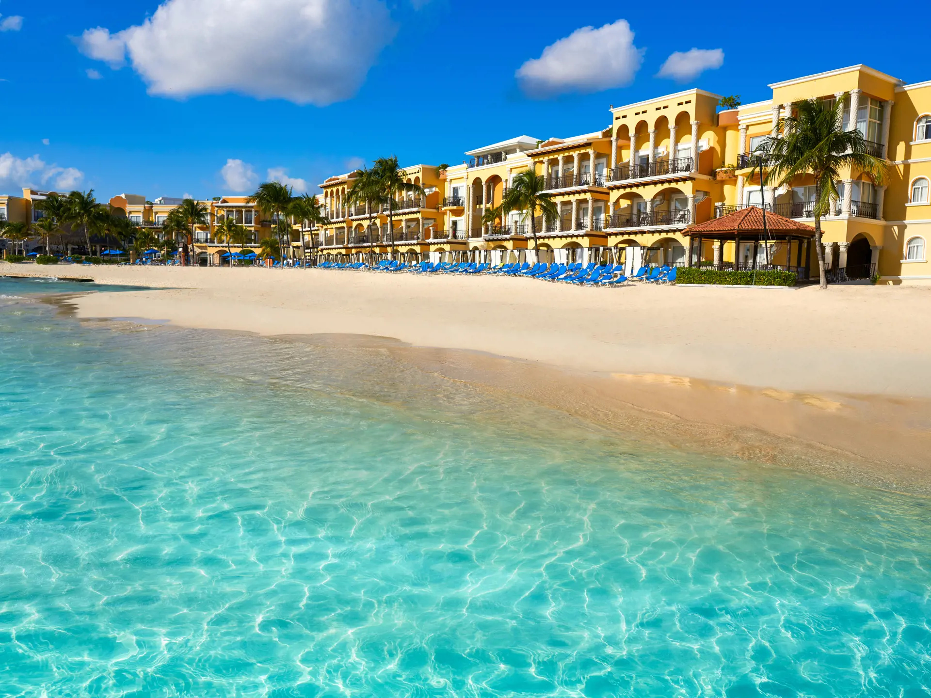 Shutterstock 740945026 Playa Del Carmen Beach In Riviera Maya Caribbean At Mayan Mexico