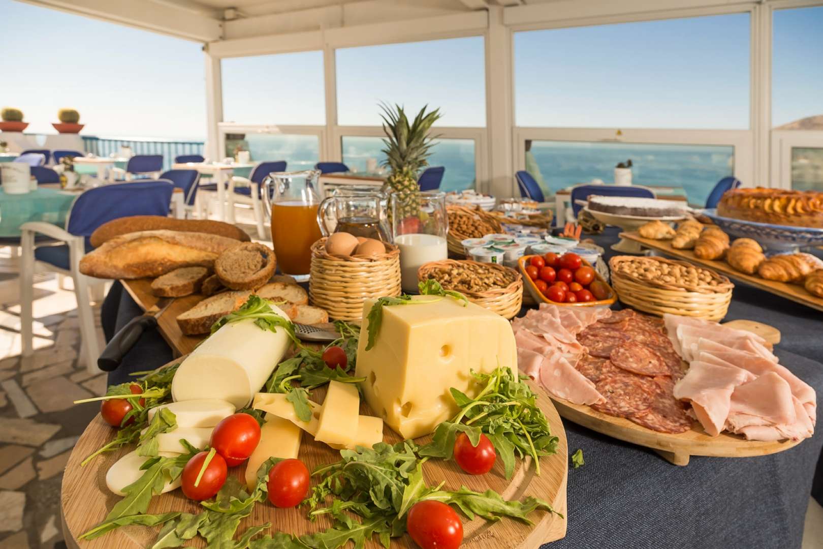 Så er der gjort klar til morgenmad på Hotel Villa Maria