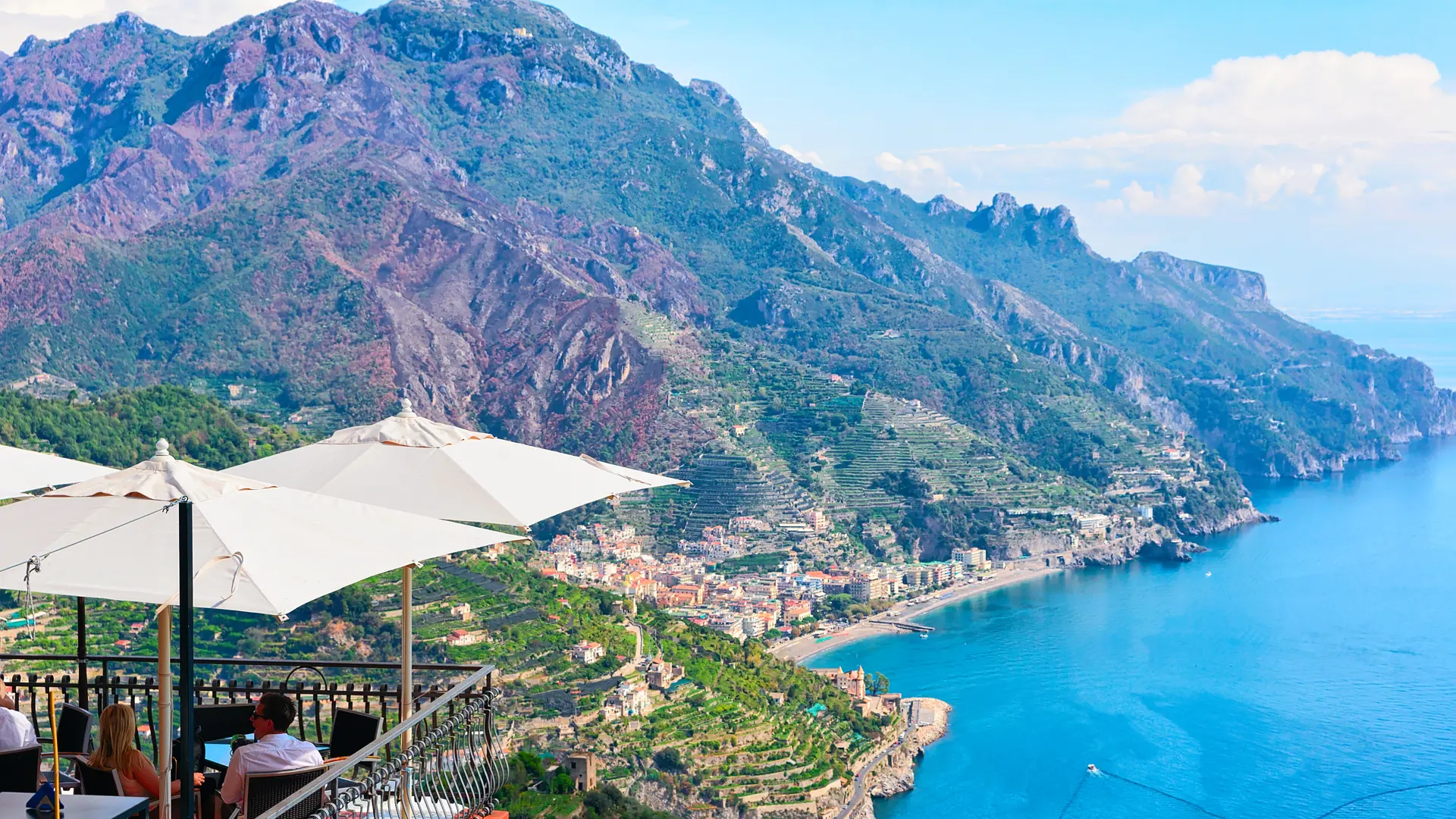 Restaurant med udsigt i Ravello