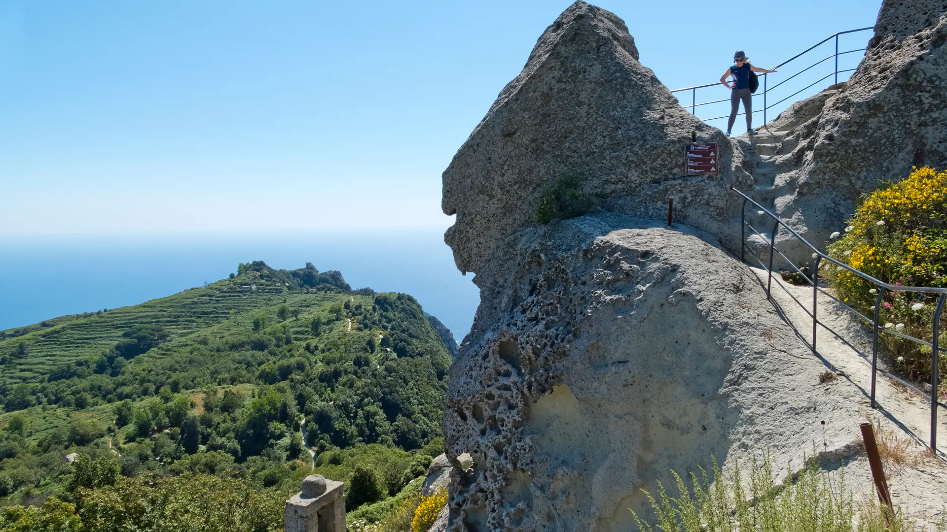 På toppen af Monte Epomeo