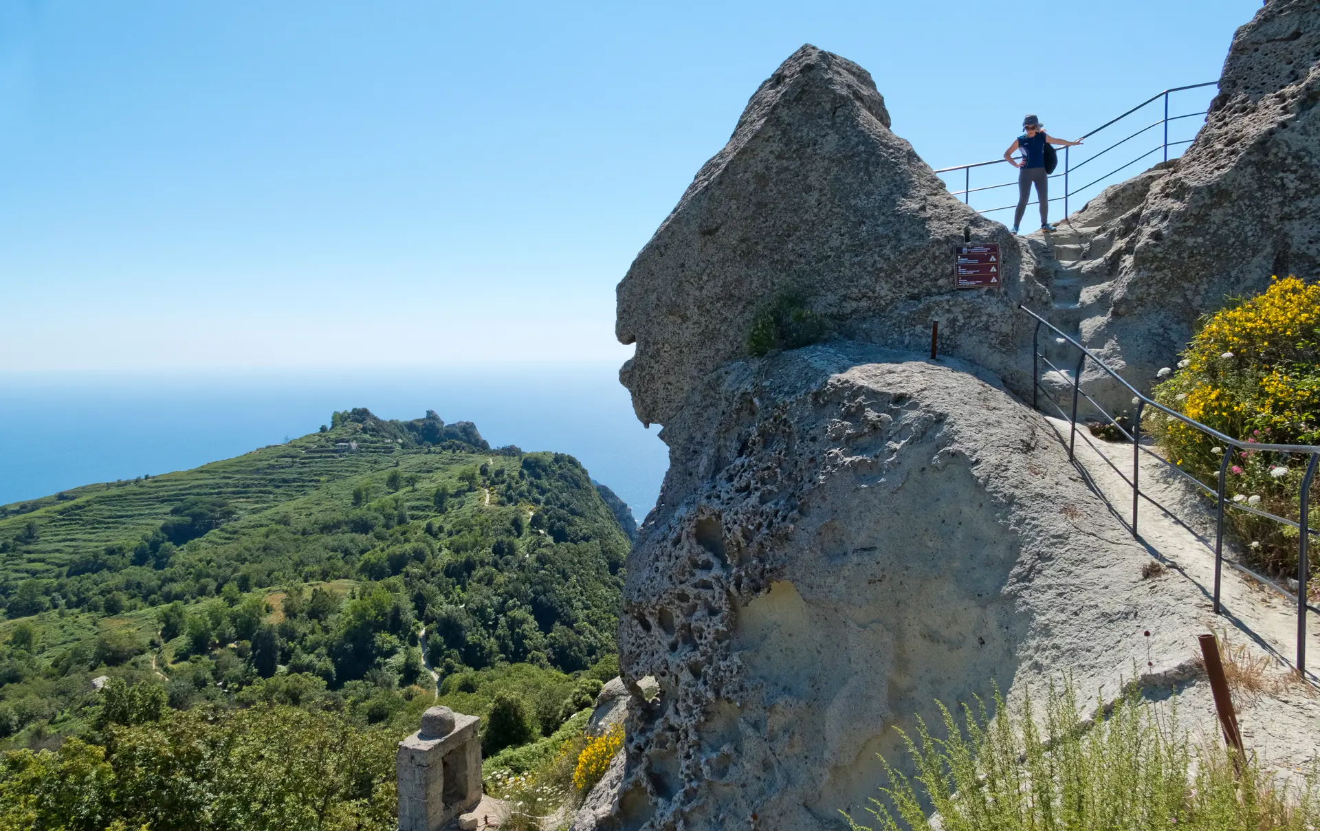 På toppen af Monte Epomeo