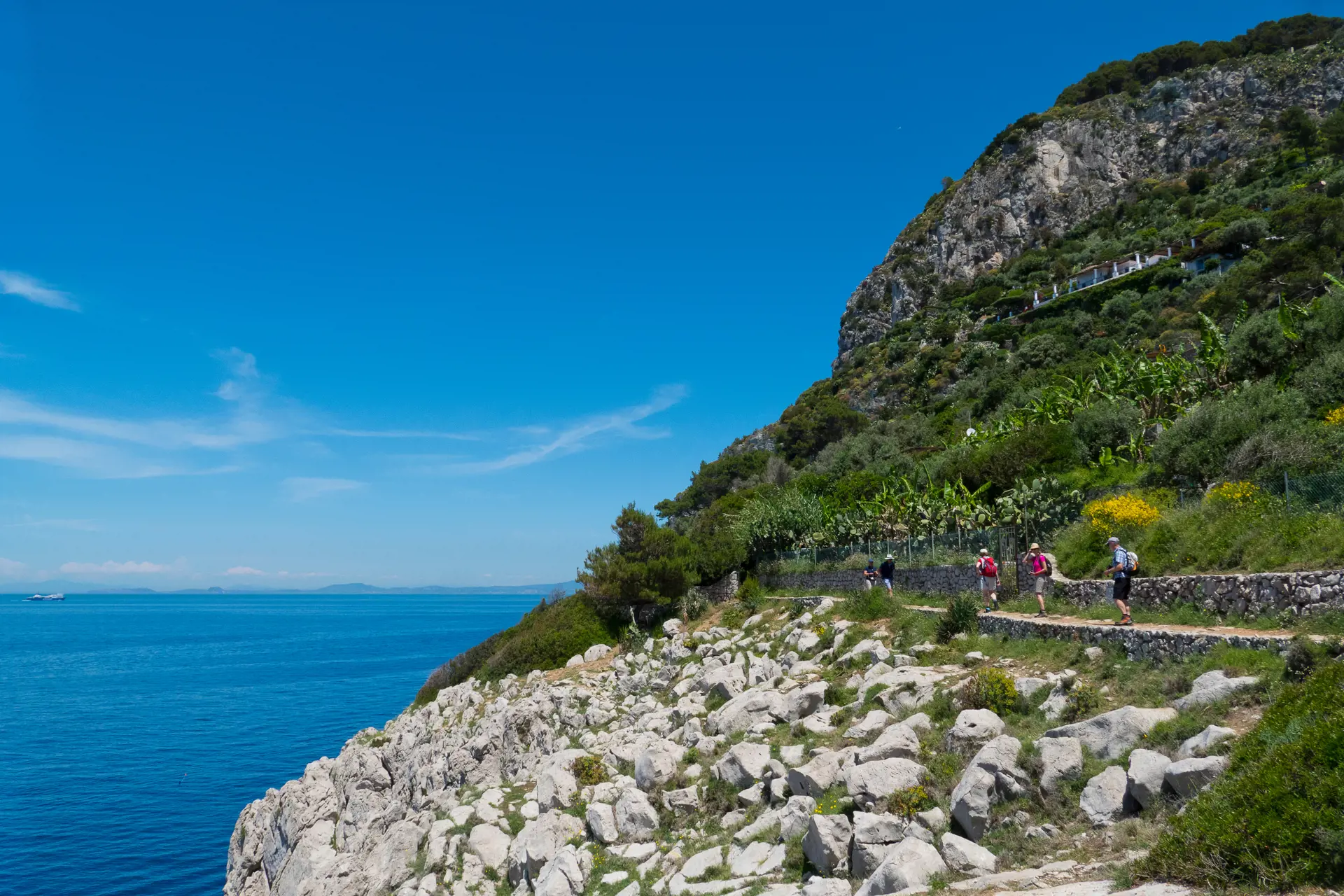 Vandrestien Sentiero dei Fortini på Capri