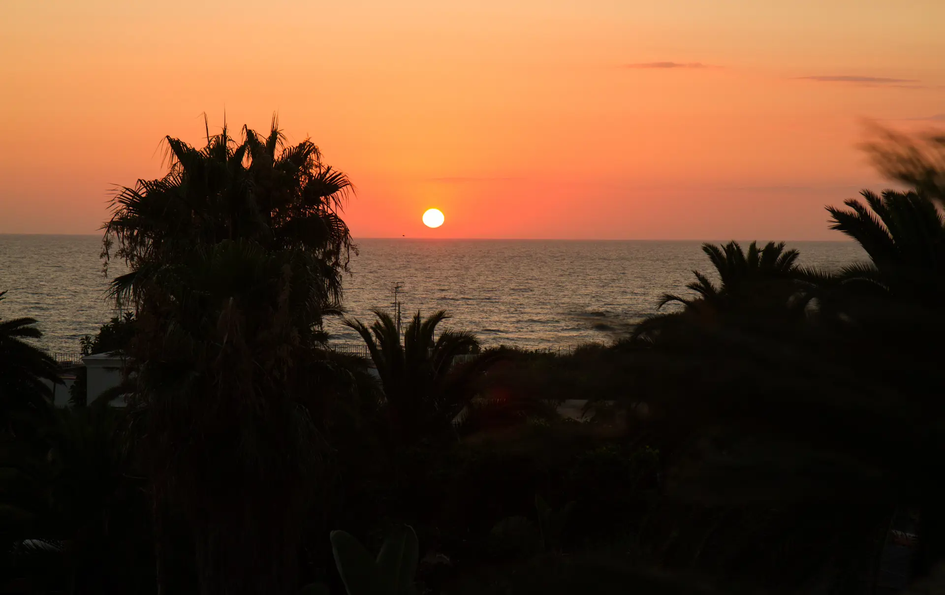 Solnedgangen set fra Semiramis