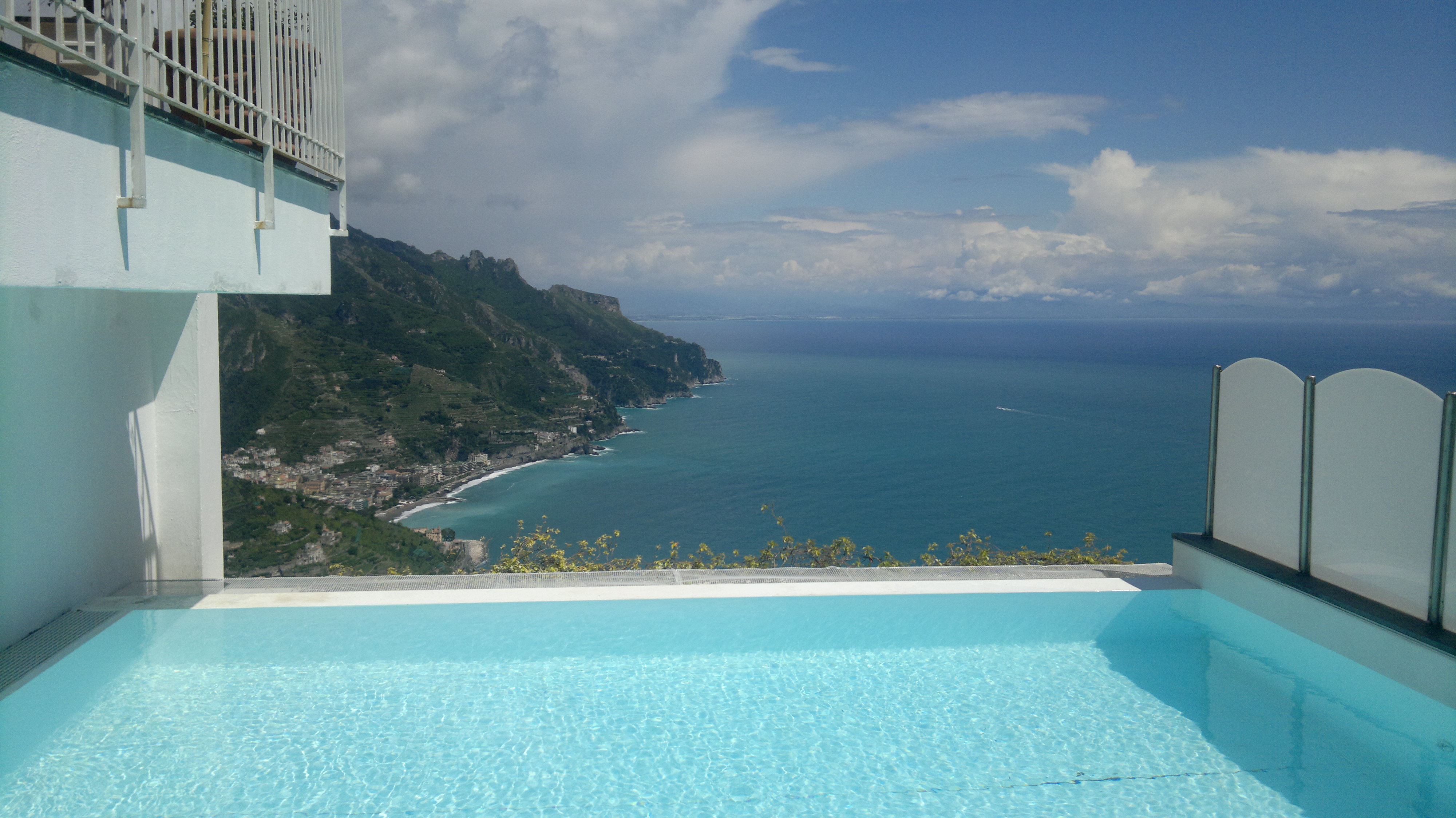 Selv fra poolen er der udsigt