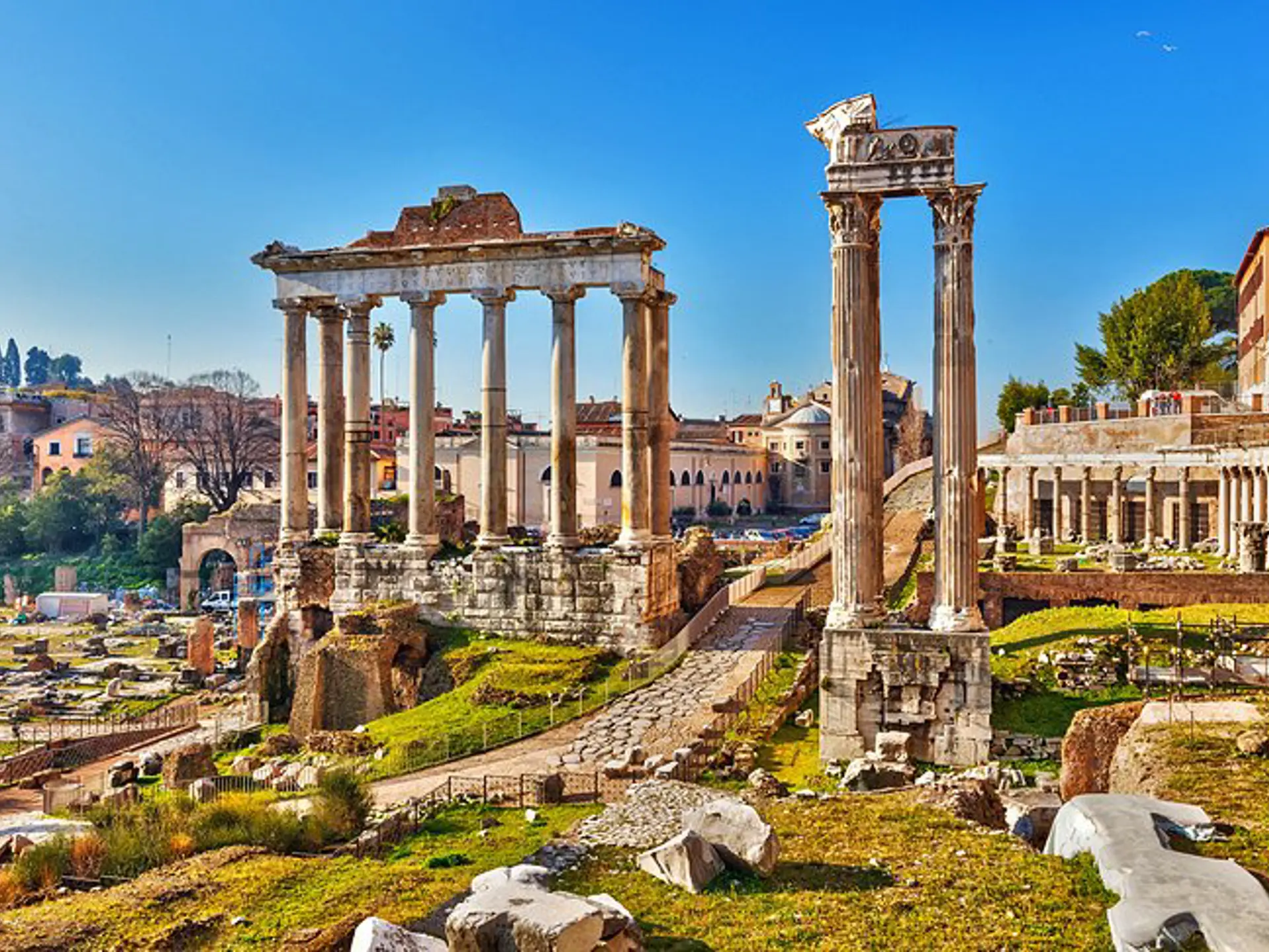 Italy Rome Roman Forum Overview