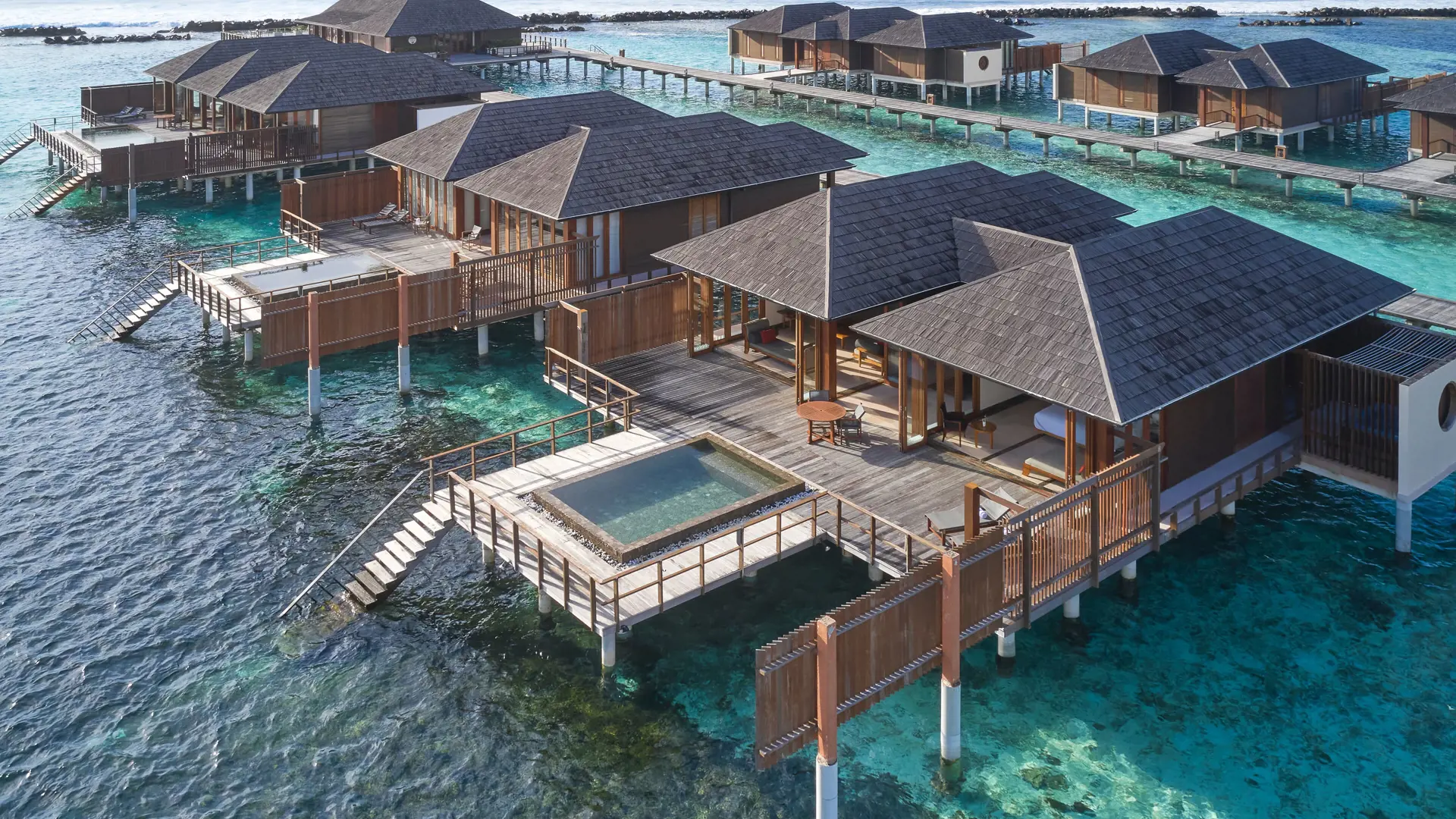 Villa Nautica One Bedroom Ocean Suite With Pool Aerial Wide 4K