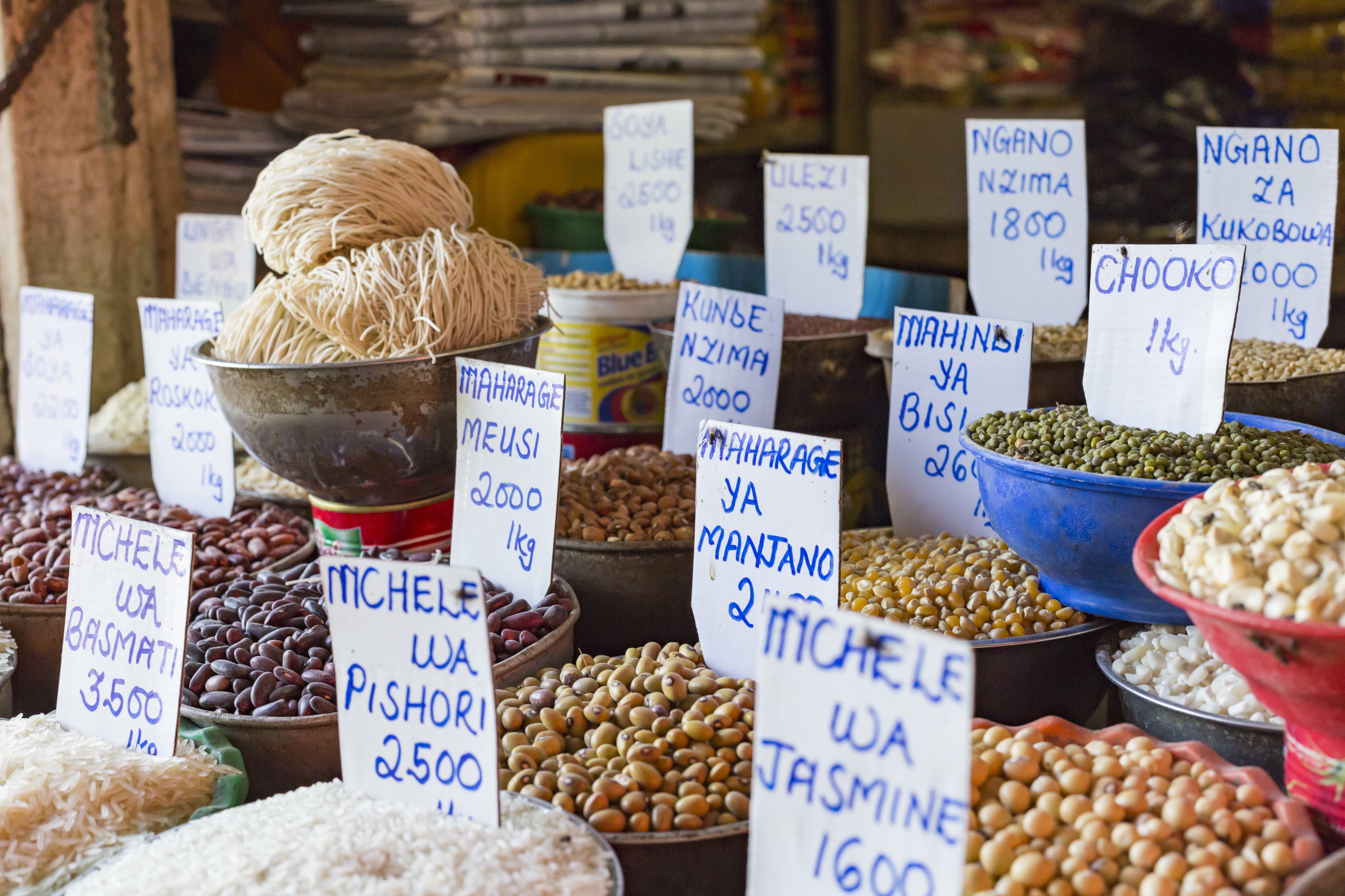 Shutterstock 383740771 Traditional Food Market In Zanzibar, Africa.