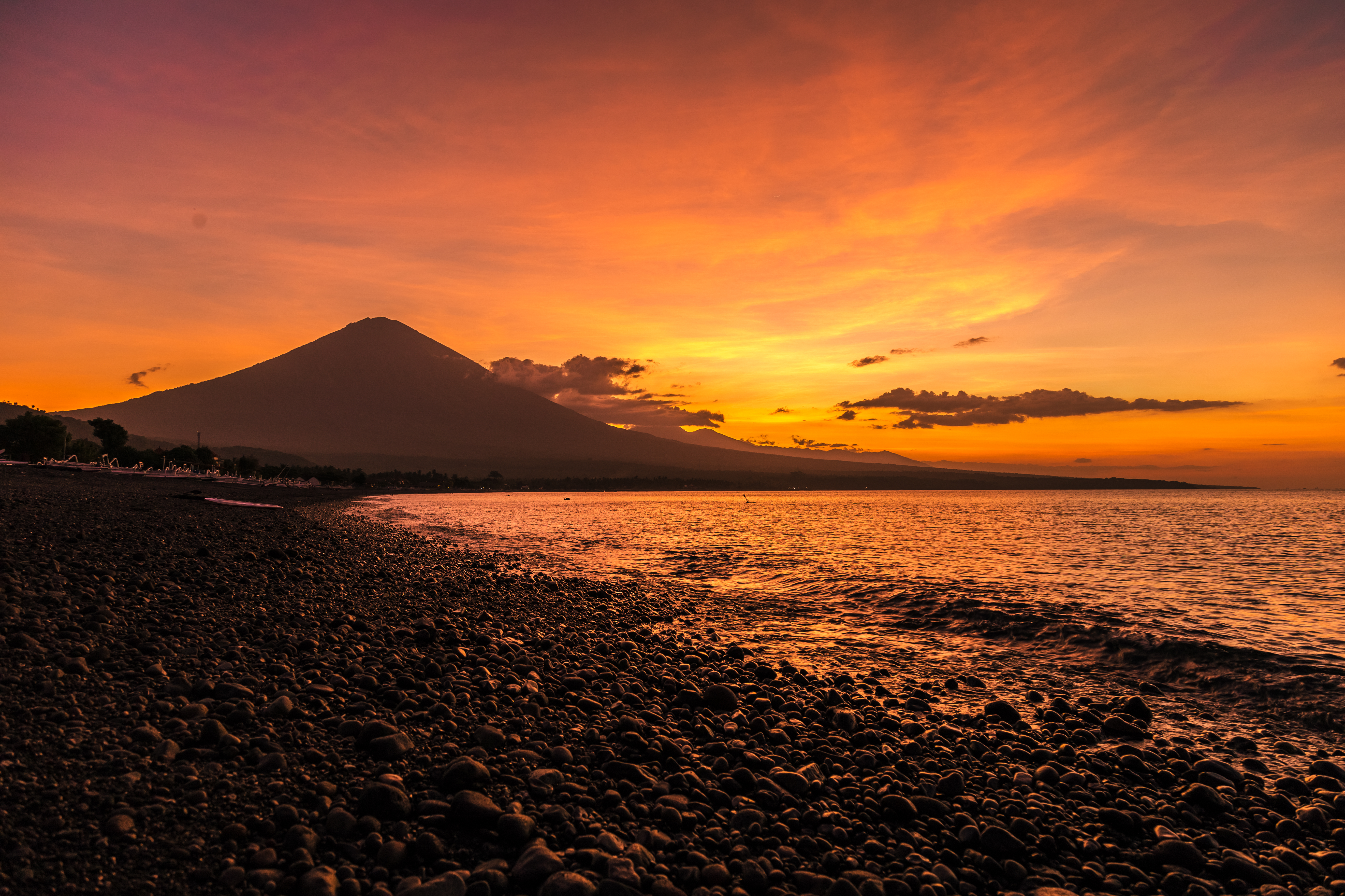 Solnedgang Over Gunung Agung, Amed