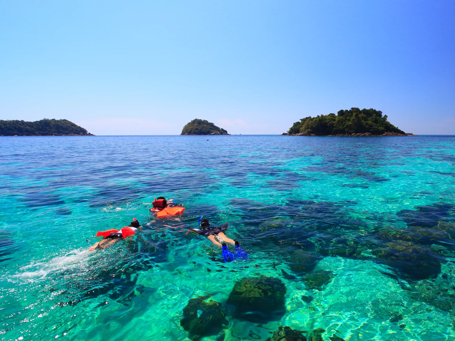 SNORKLING - Både fra Ao Nang og fra Koh Mook er det muligt at tage med på snorkelture, Check Point Travel