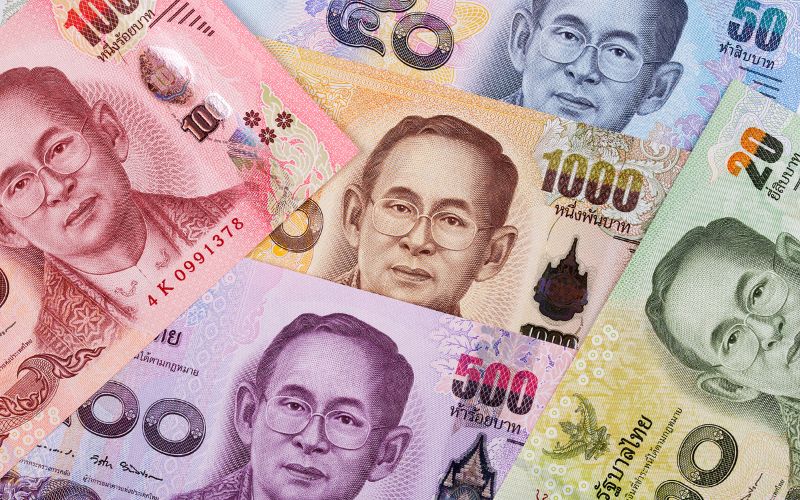 Thailands Valuta Thai Baht