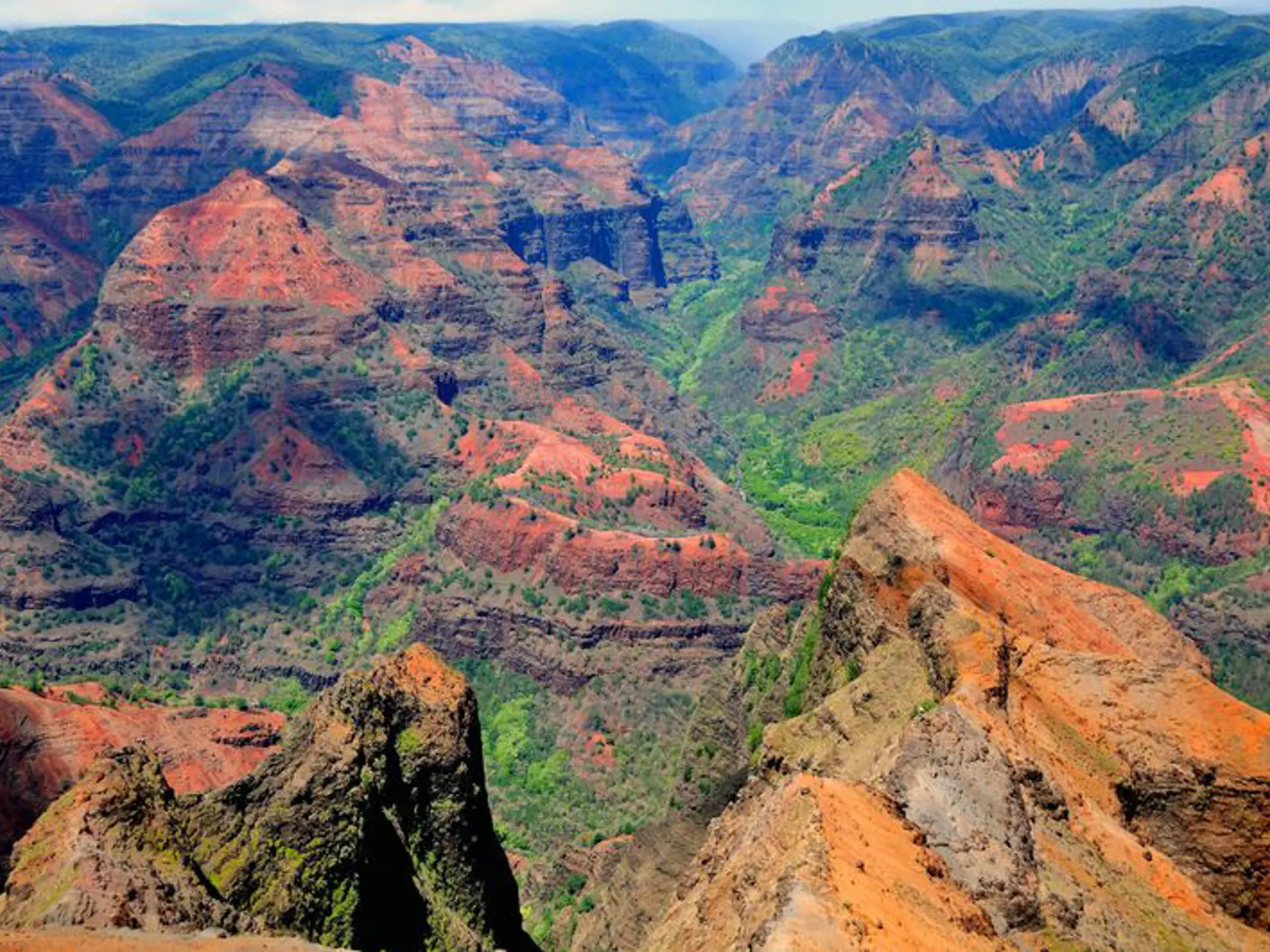 KAUAI - Waimea Canyon er et af de mest fascierende naturscenerier på Hawaii. Dybere og mere frodig end Grand Canyon på fastlandet., Check Point Travel