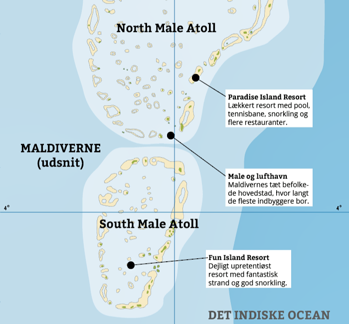 Maldiverne kort