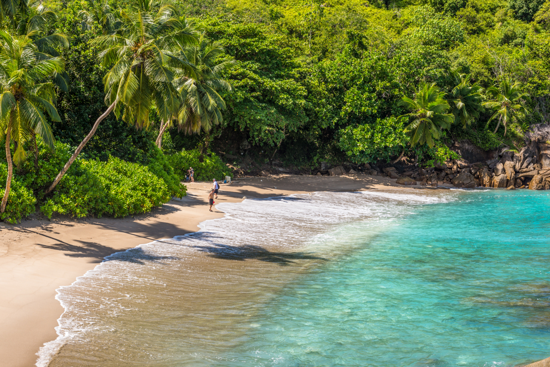 PARADISSTRANDE - Strandene på Seychellerne er vidunderlige. I bor ved flere skønne af slagsen, og derudover kan I tage på udflugt til mange andre små perler. Her Anse Major på Mahé.
