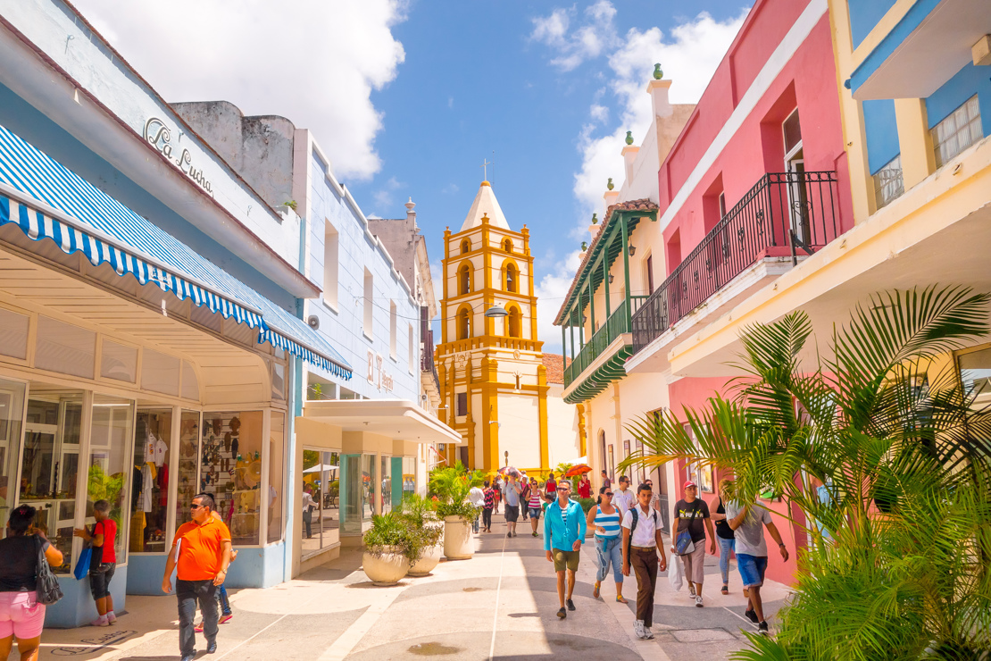 shutterstock_319284449 CAMAGUEY Street view of UNESCO heritage city centre, walking boulevard with stores.jpg