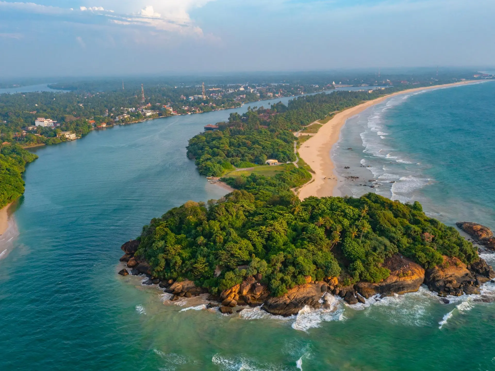 Shutterstock 2353372579 (Aerial View Of Bentota Beach And The Secret Island, Sri Lanka.)