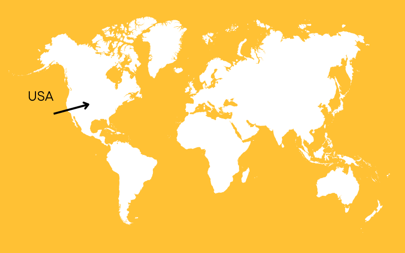 USA Verdenskort
