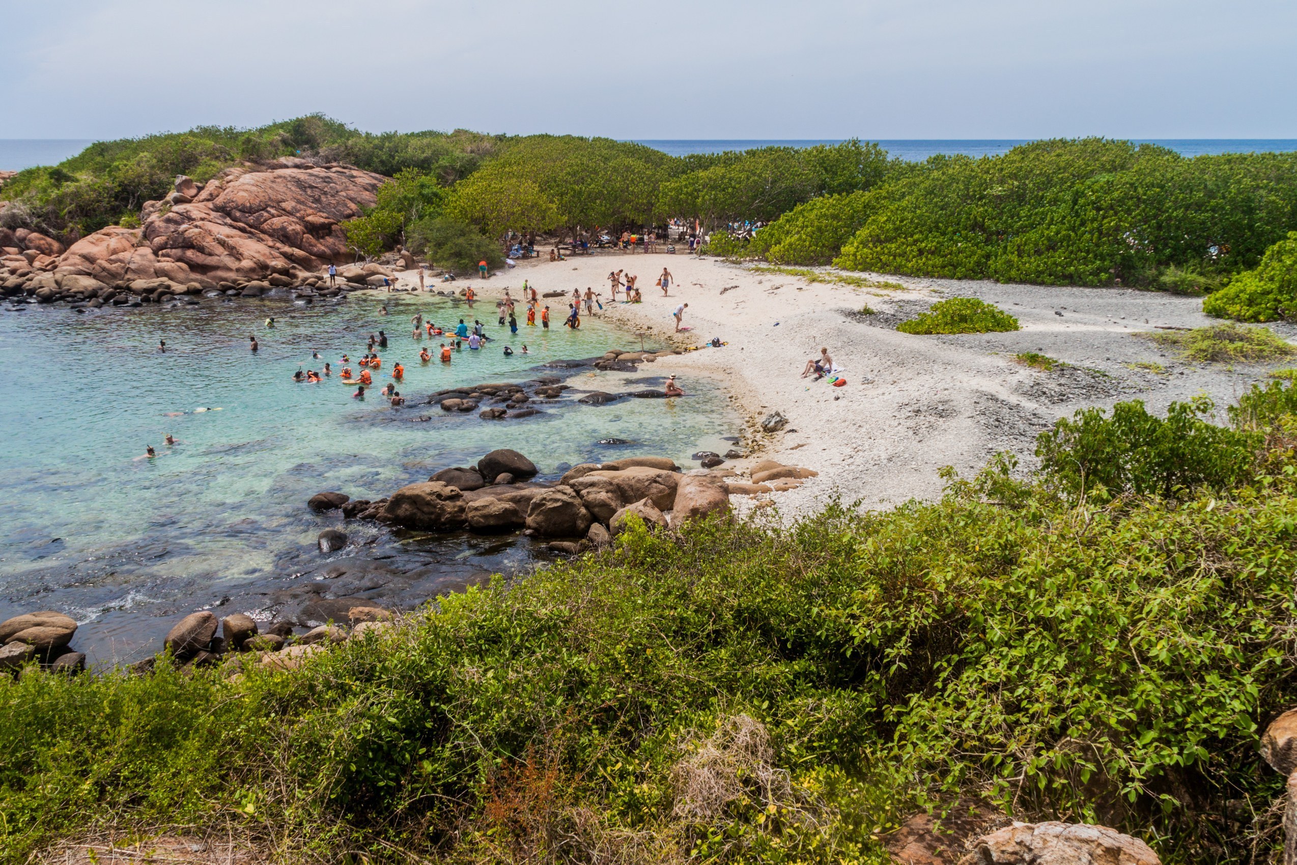 Shutterstock 550768060 PIGEON ISLAND, SRI LANKA JULY 25, 2016 People On A Beach In Pigeon Island National Park Near Nilaveli Village In Sri Lanka.