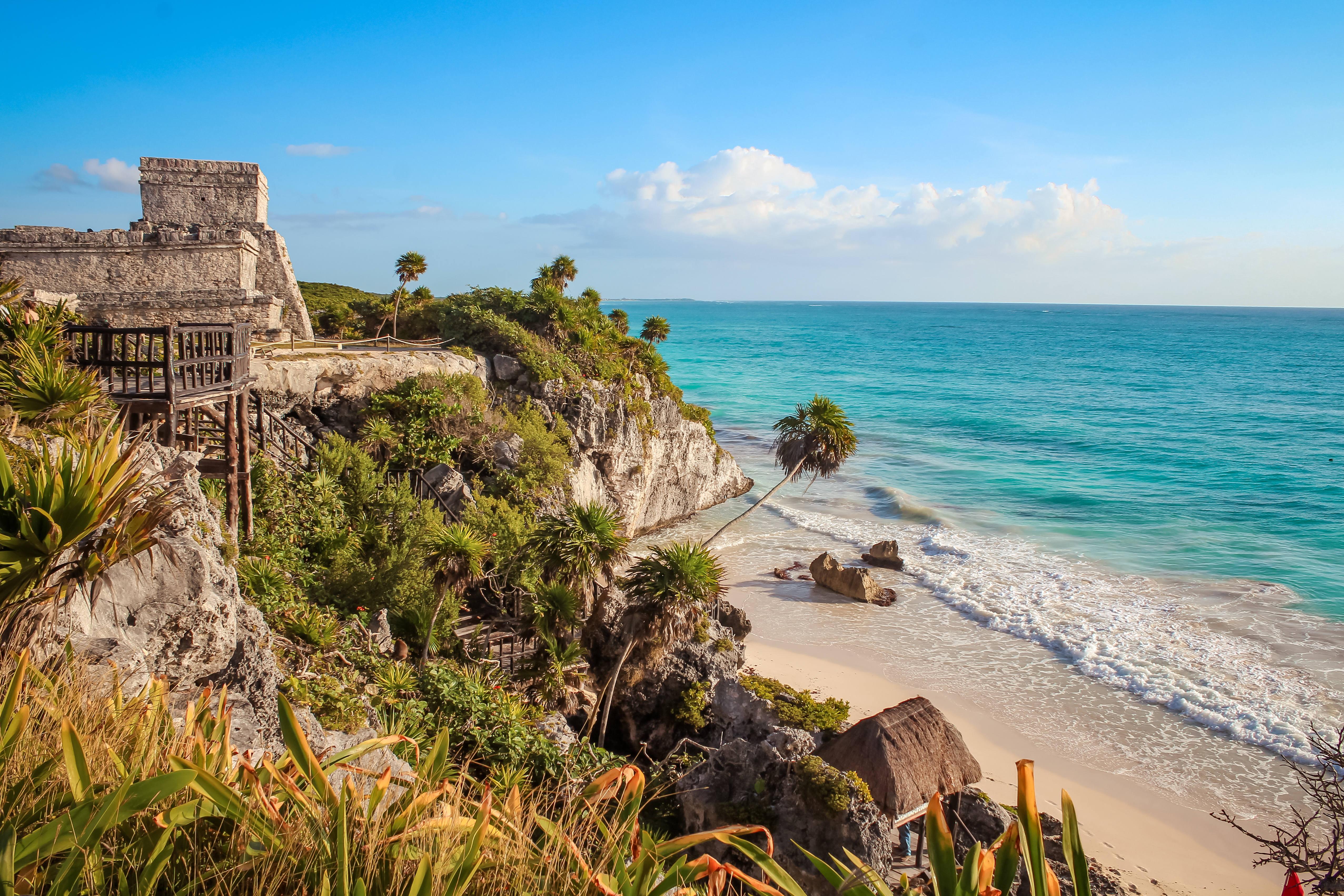 Shutterstock 2009583119 Mayan Ruins On Beautiful Caribbean Coast In Tulum Mexico. Mexican Caribbean Beach