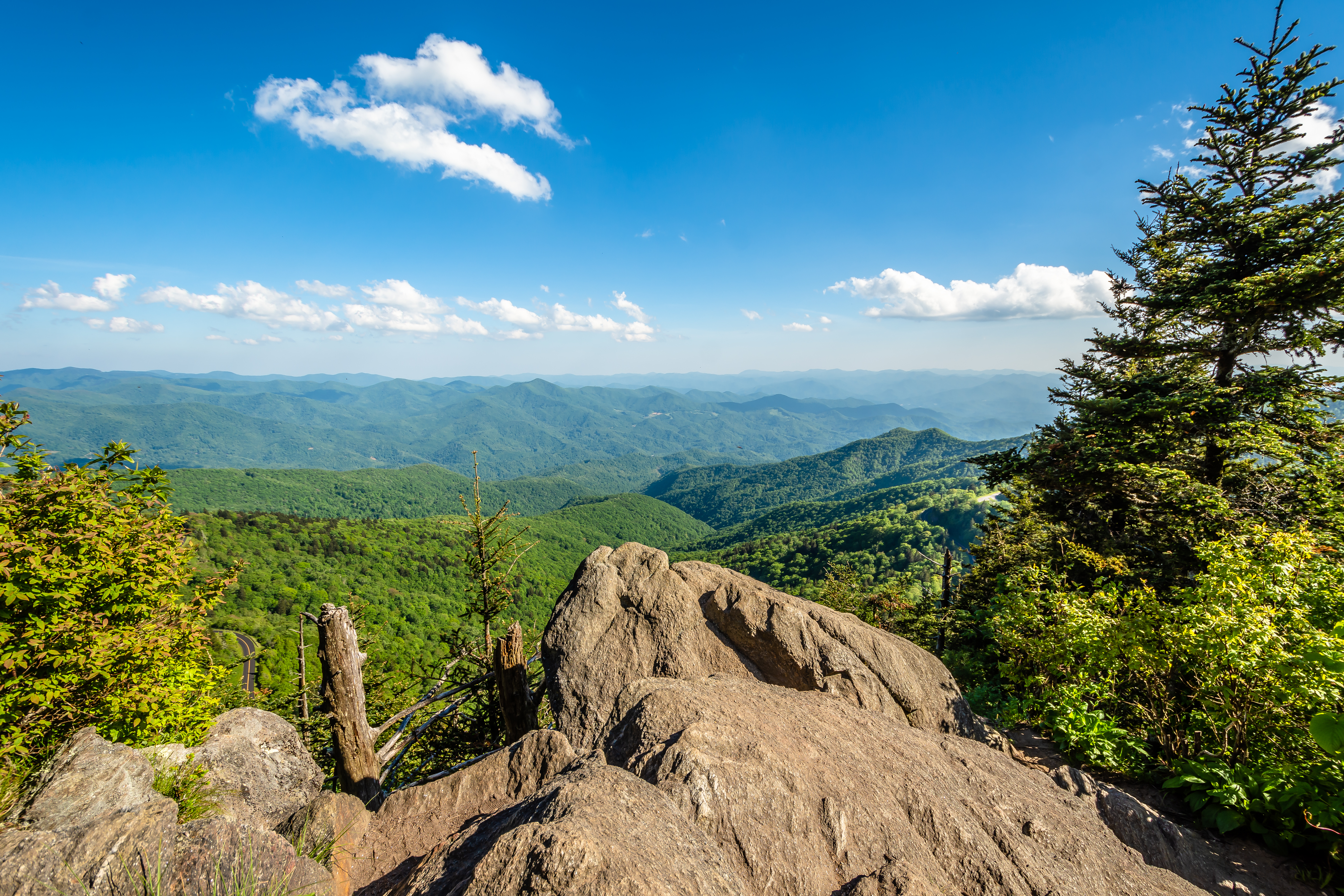 Shutterstock 1498114520 Scenic View From Top Of Waterrock Knob Overlook On Blue Ridge Parkway In Summer.