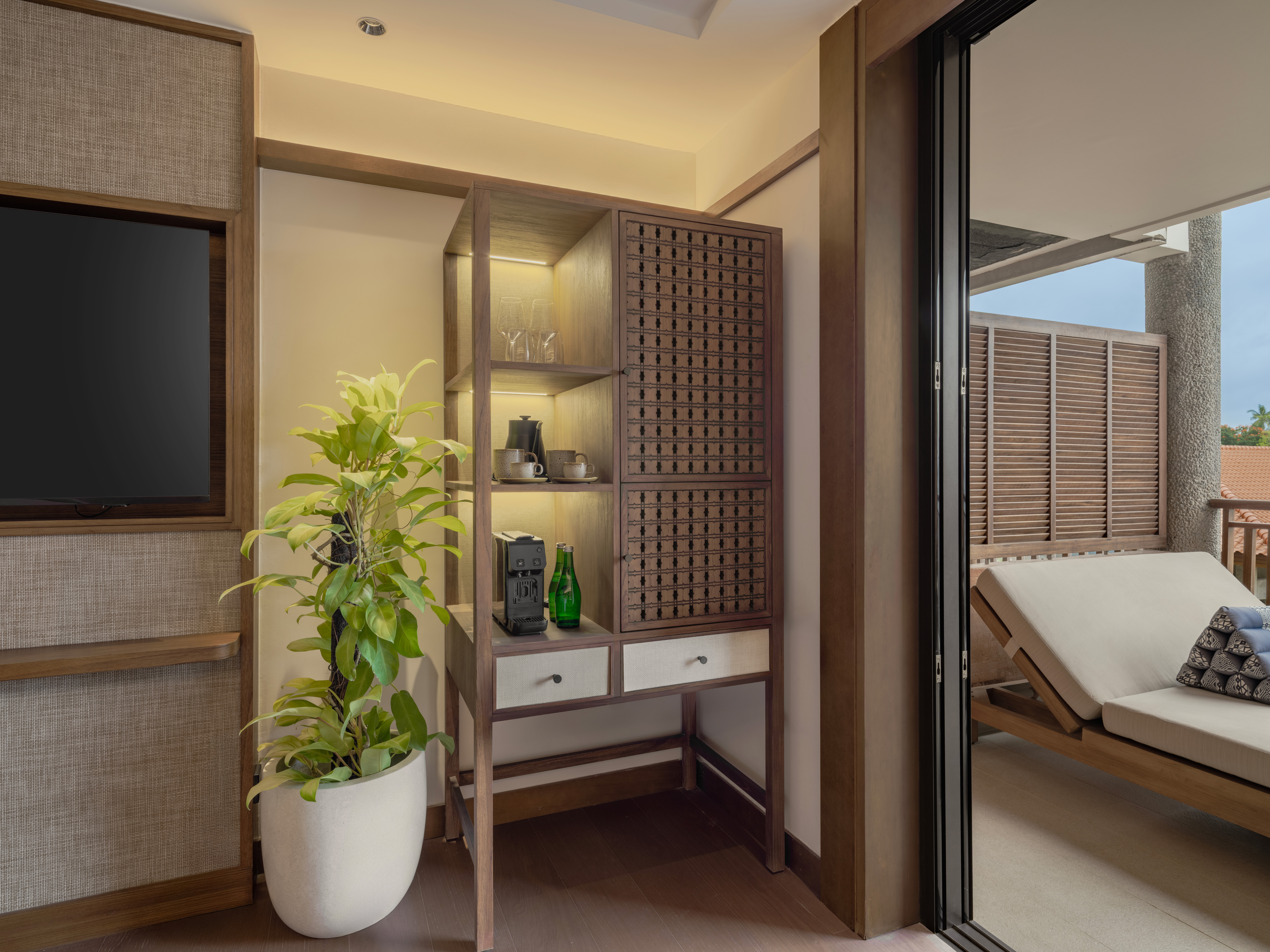 Premium Room Garden View Bathroom Mini Bar Area