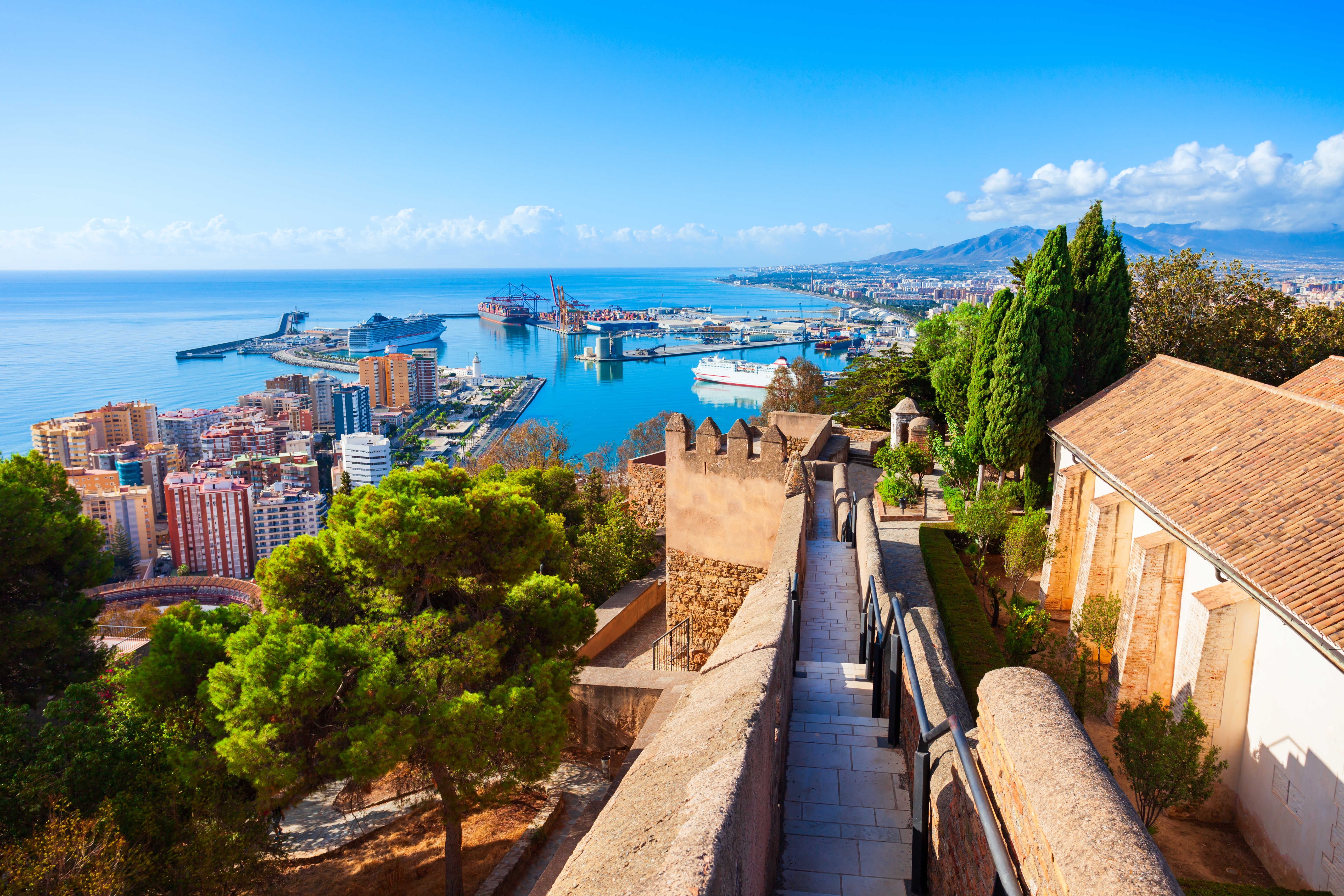 Malaga Fortress Walls Shutterstock 2428607925