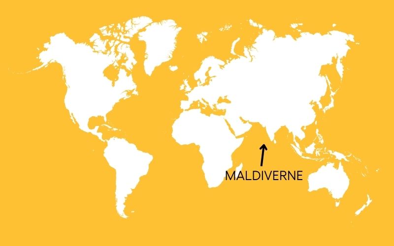 Maldiverne Verdenskort DK