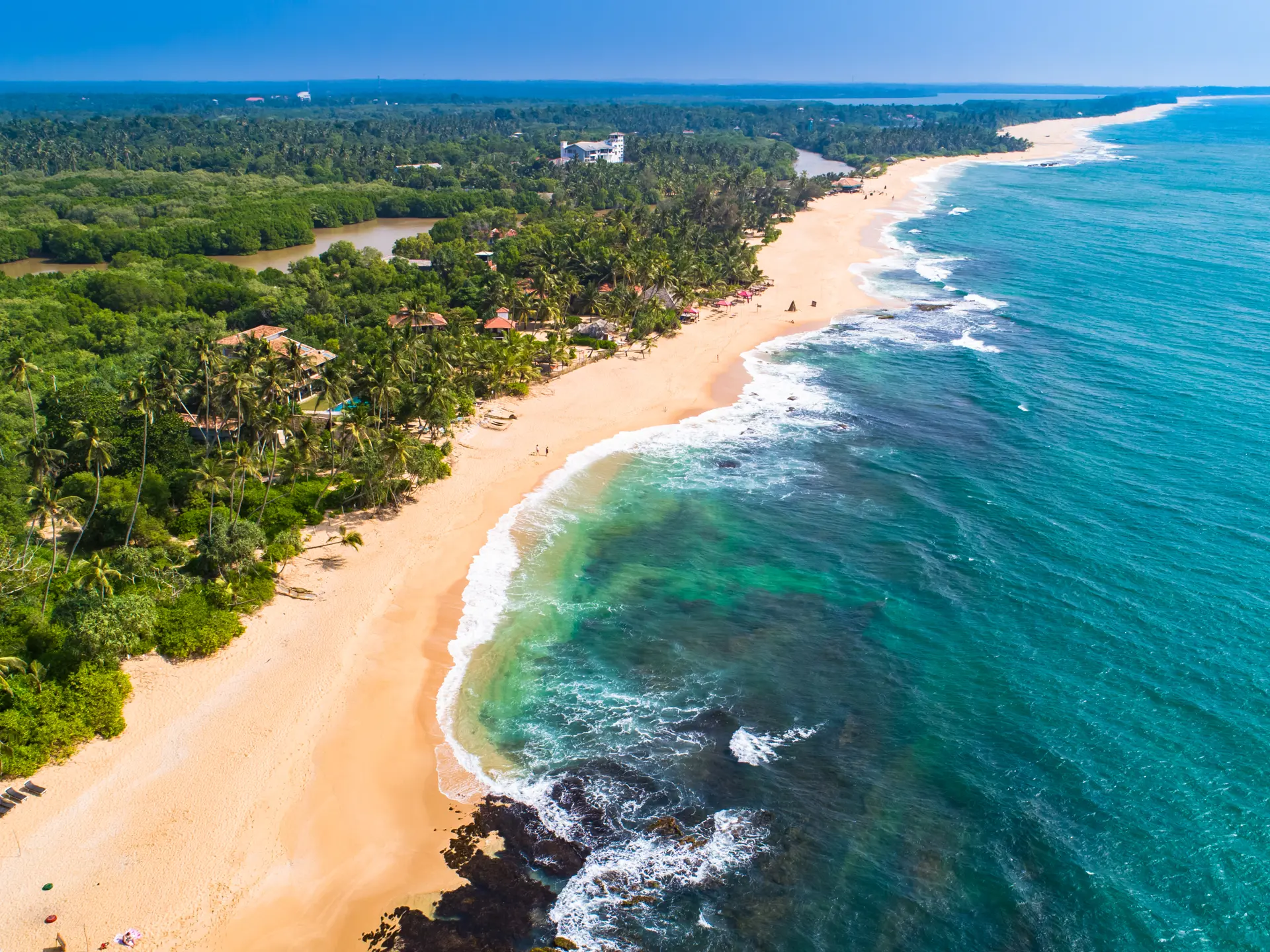 Shutterstock 1285163557 (Aerial. Tangalle Beach. Sri Lanka.)