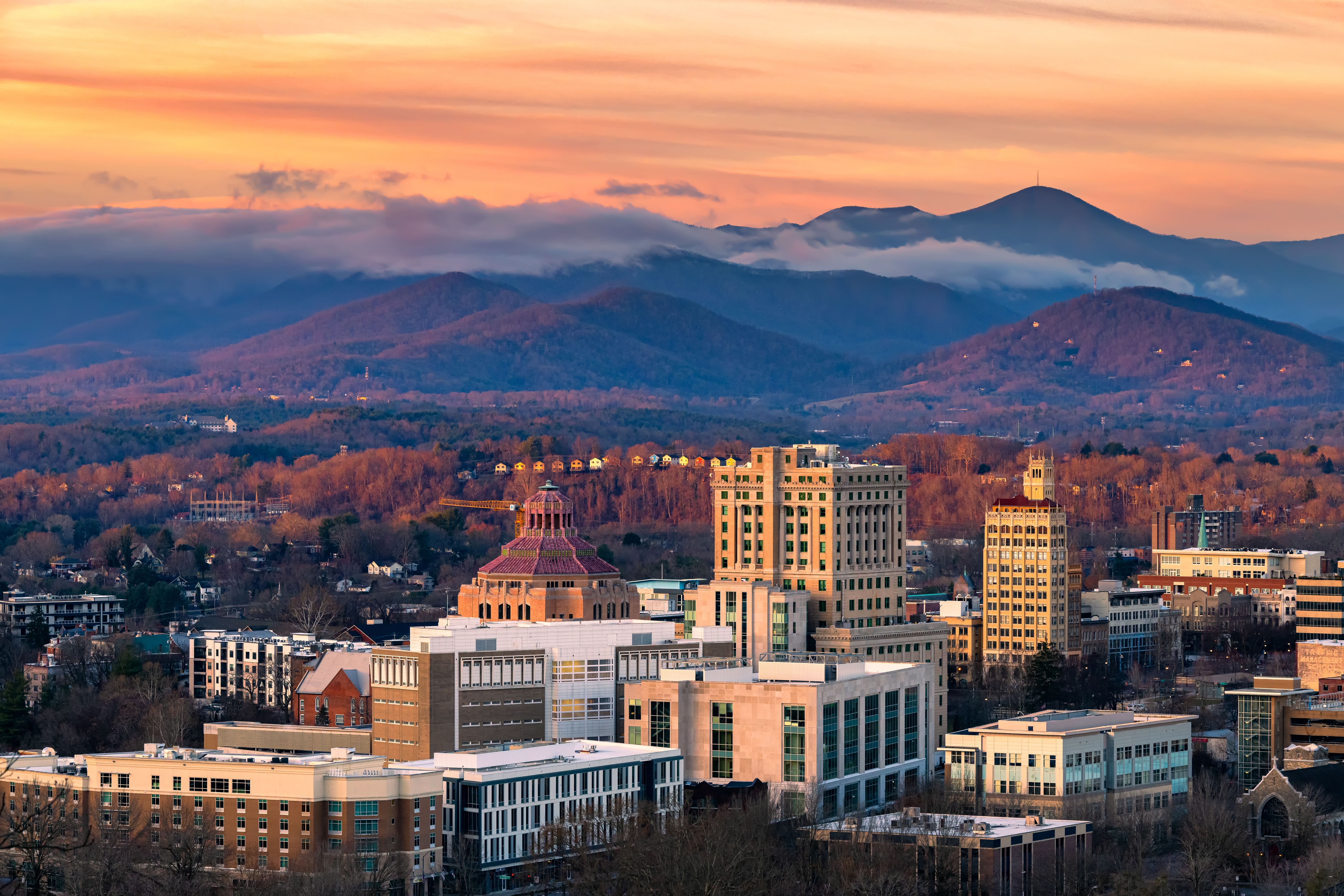 Shutterstock 2481134469 Morning View Of Downtown Asheville North Carolina In The Fall
