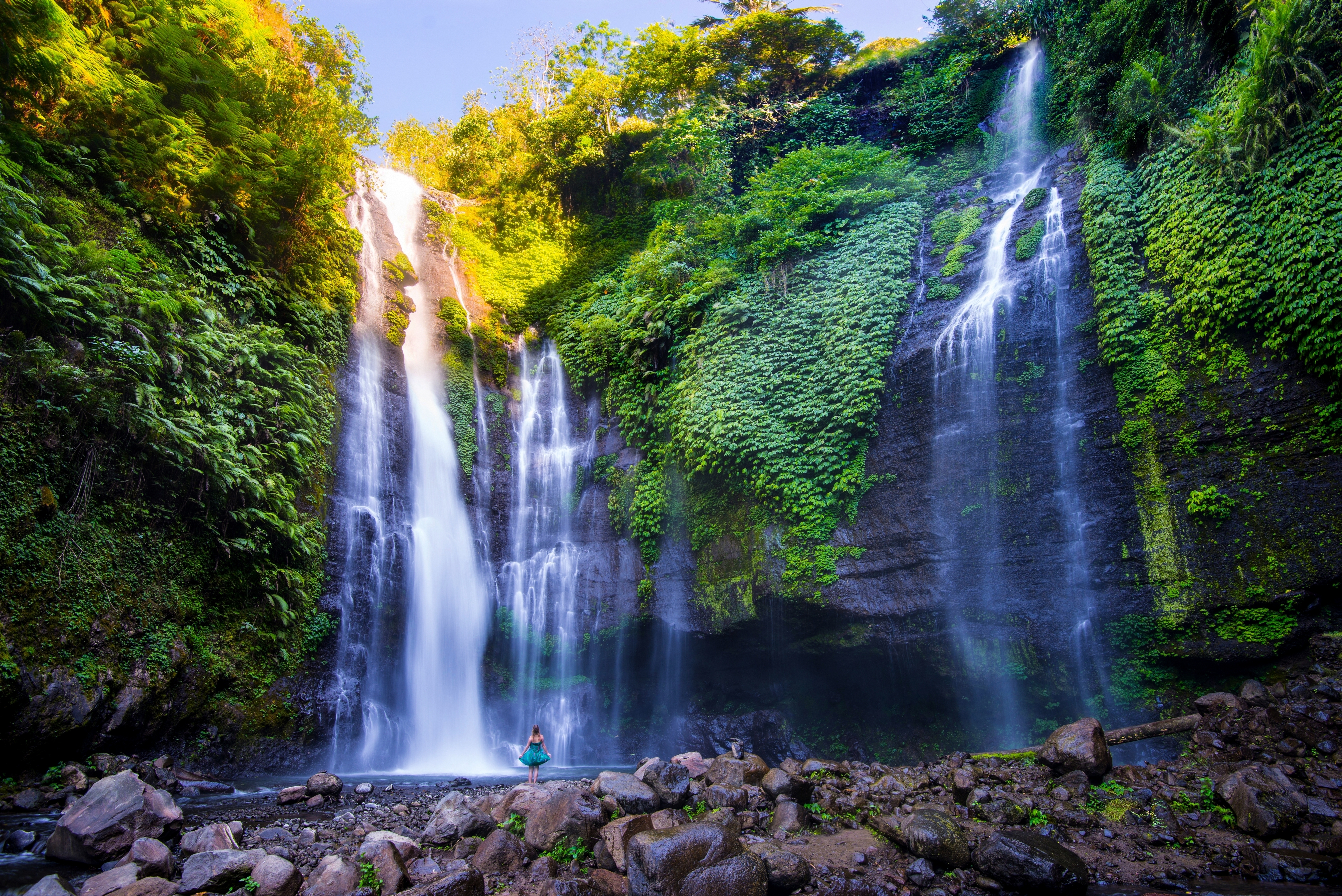 Lemukih Waterfall Bali, Indonesia.