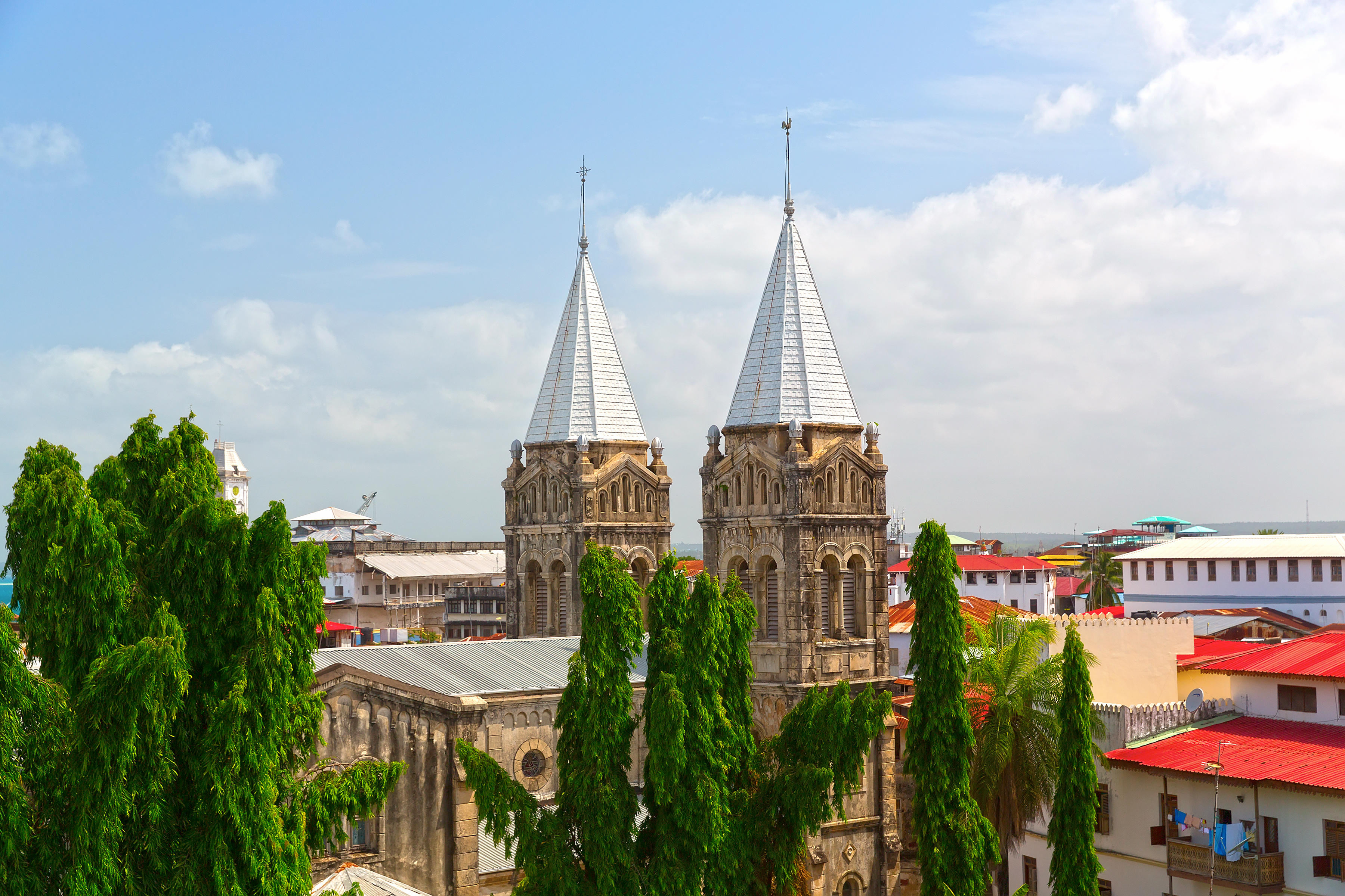 Shutterstock 497904895 Beautiful View At Towers Of St.Joseph's Catholic Cathedral In Stone Town, Zanzibar, Tanzania