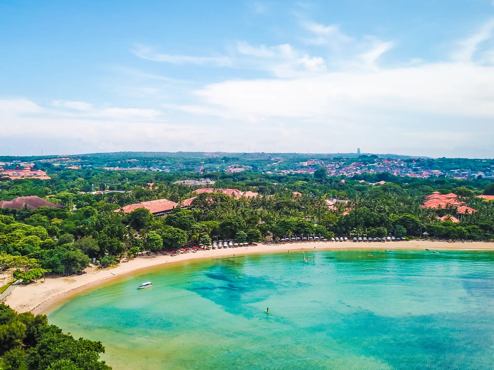 Shutterstock 1369394981 (Aerial View Of Nusa Dua Beach In Bali Indonesia With Bay And A Turquoise Sea Taken Above From The Sea During Spring With A Drone)