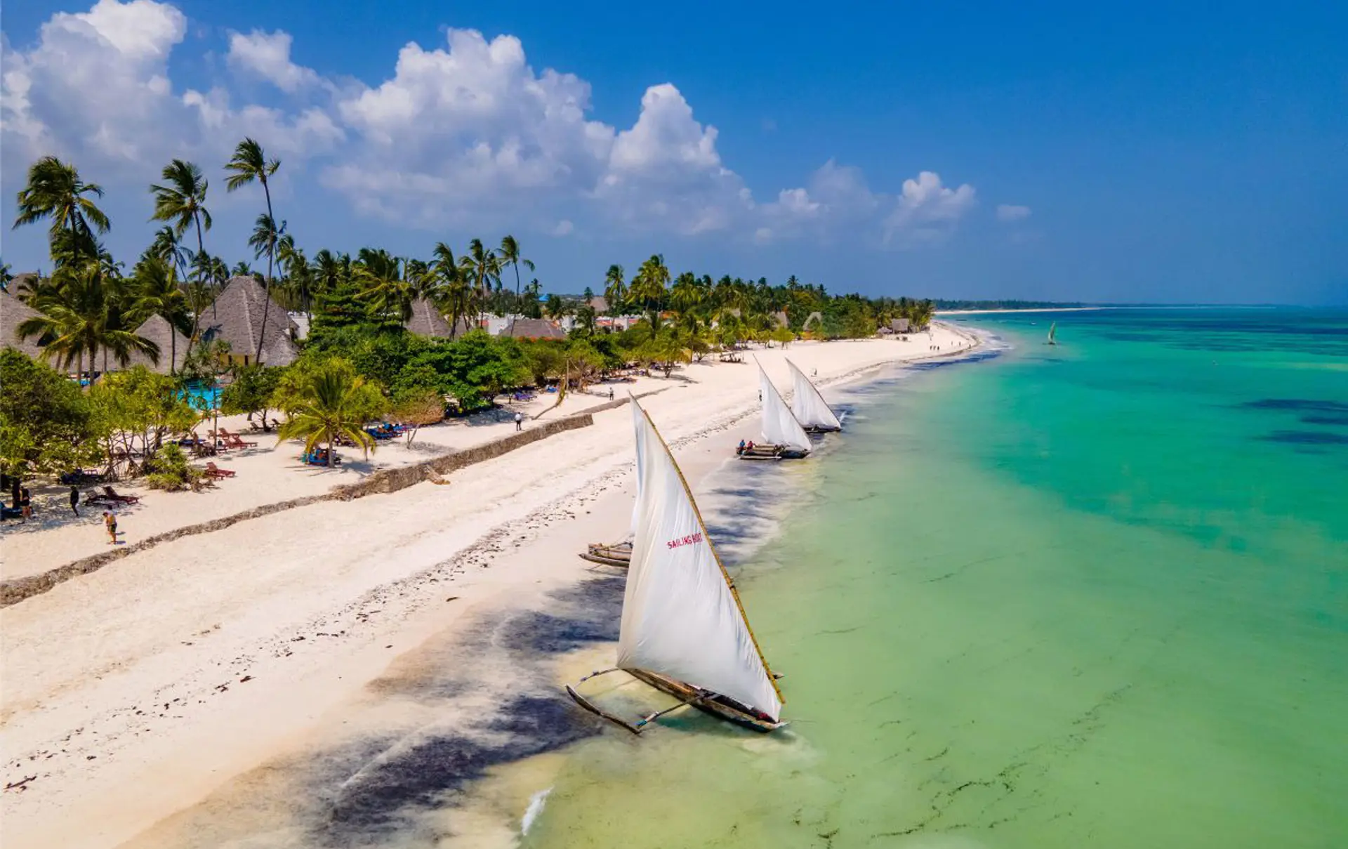 Neptune Pwani Beach Resort & Spa Zanzibar Aerial Beach